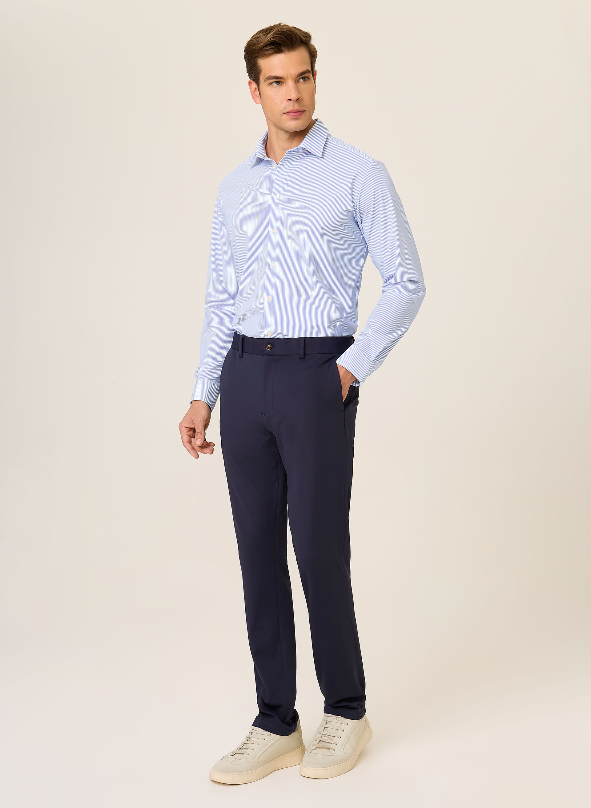 Camisa Comfort Fit Performance Dudalina Masculina