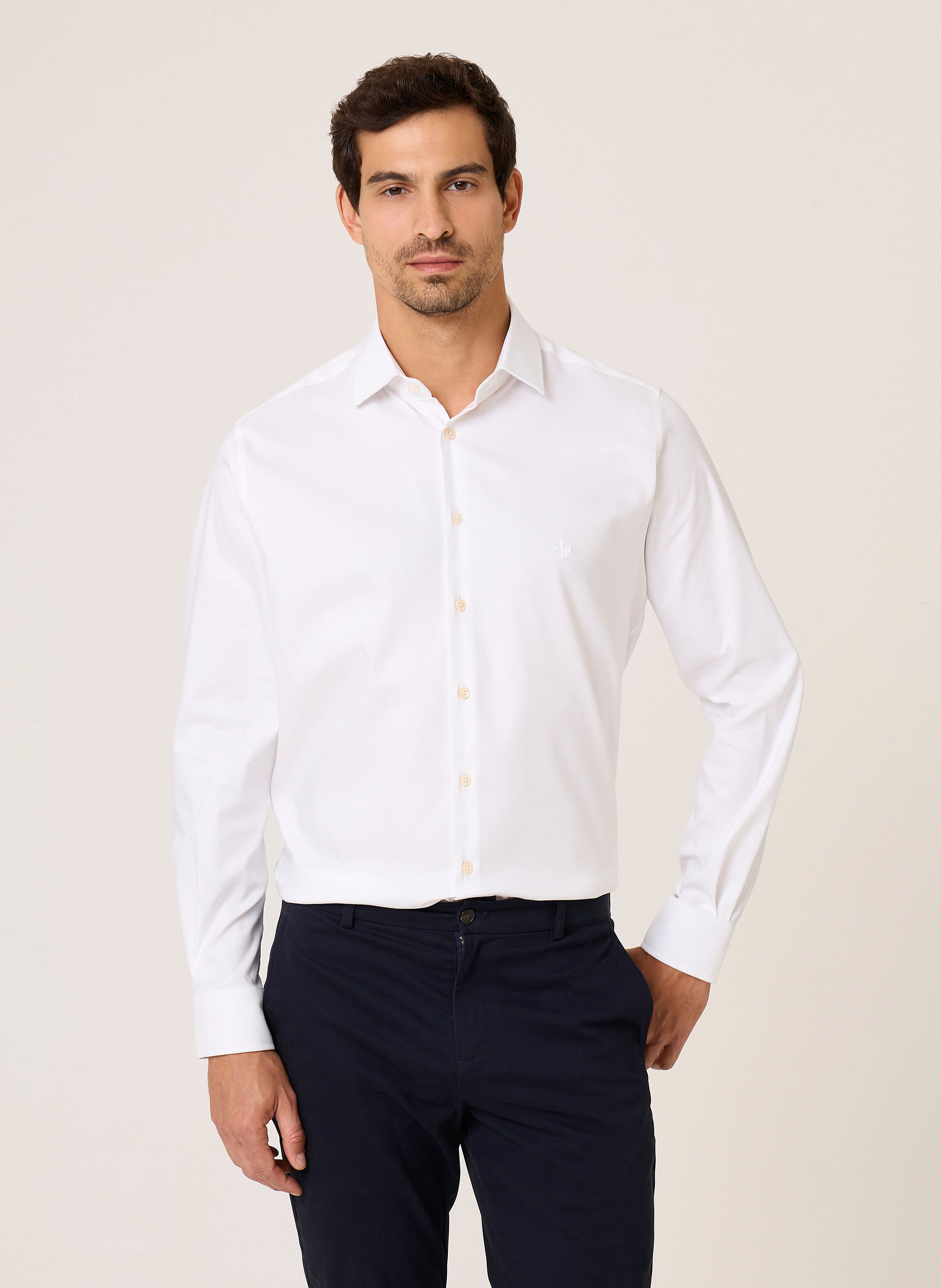 Camisa Slim Fit Maquinetada Performance Dudalina Masculina