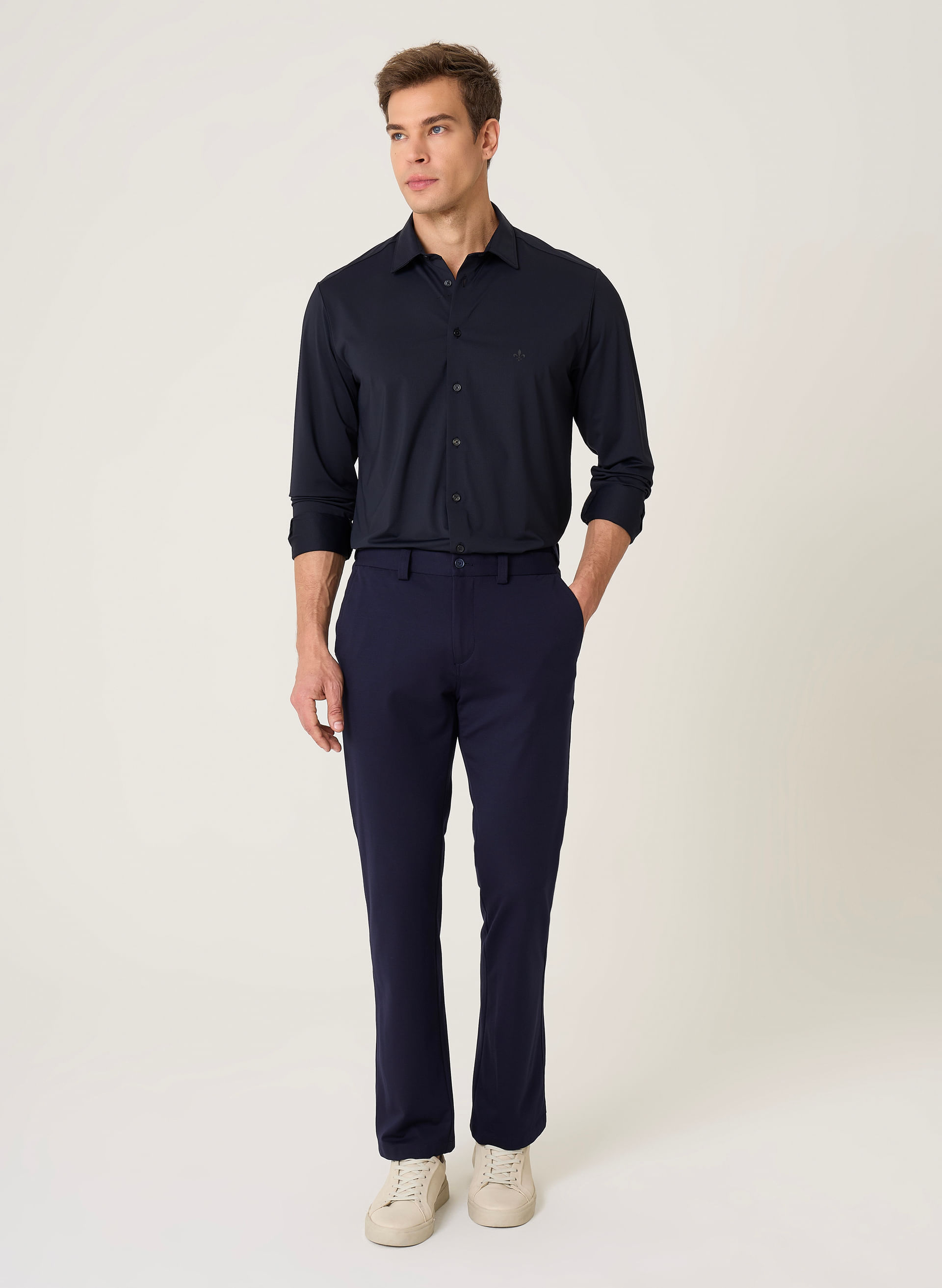 Camisa Slim Fit Performance Dudalina Masculina