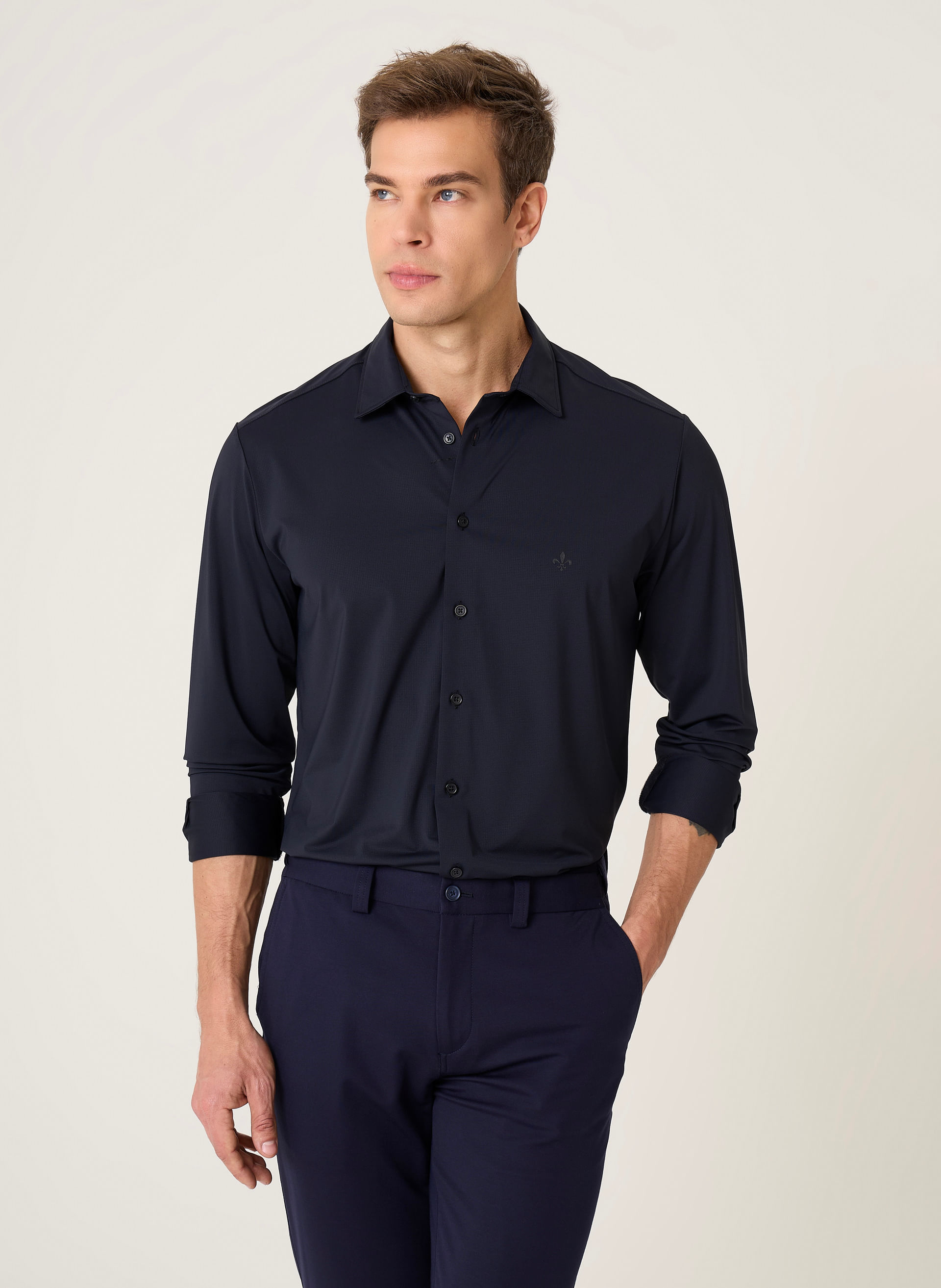 Camisa Slim Fit Performance Dudalina Masculina
