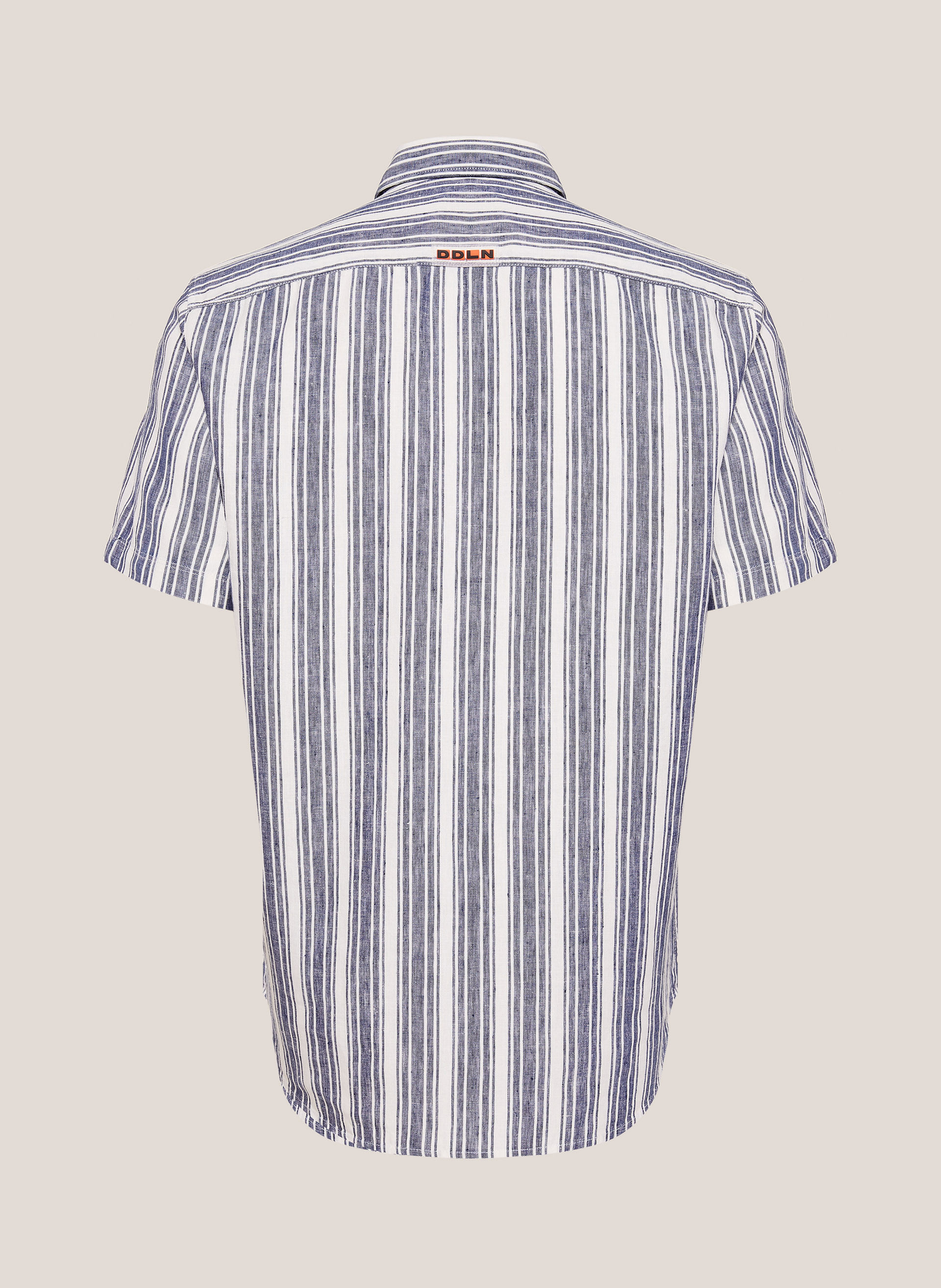 Camisa Sarja Slim Fit Listrada Dudalina Masculina