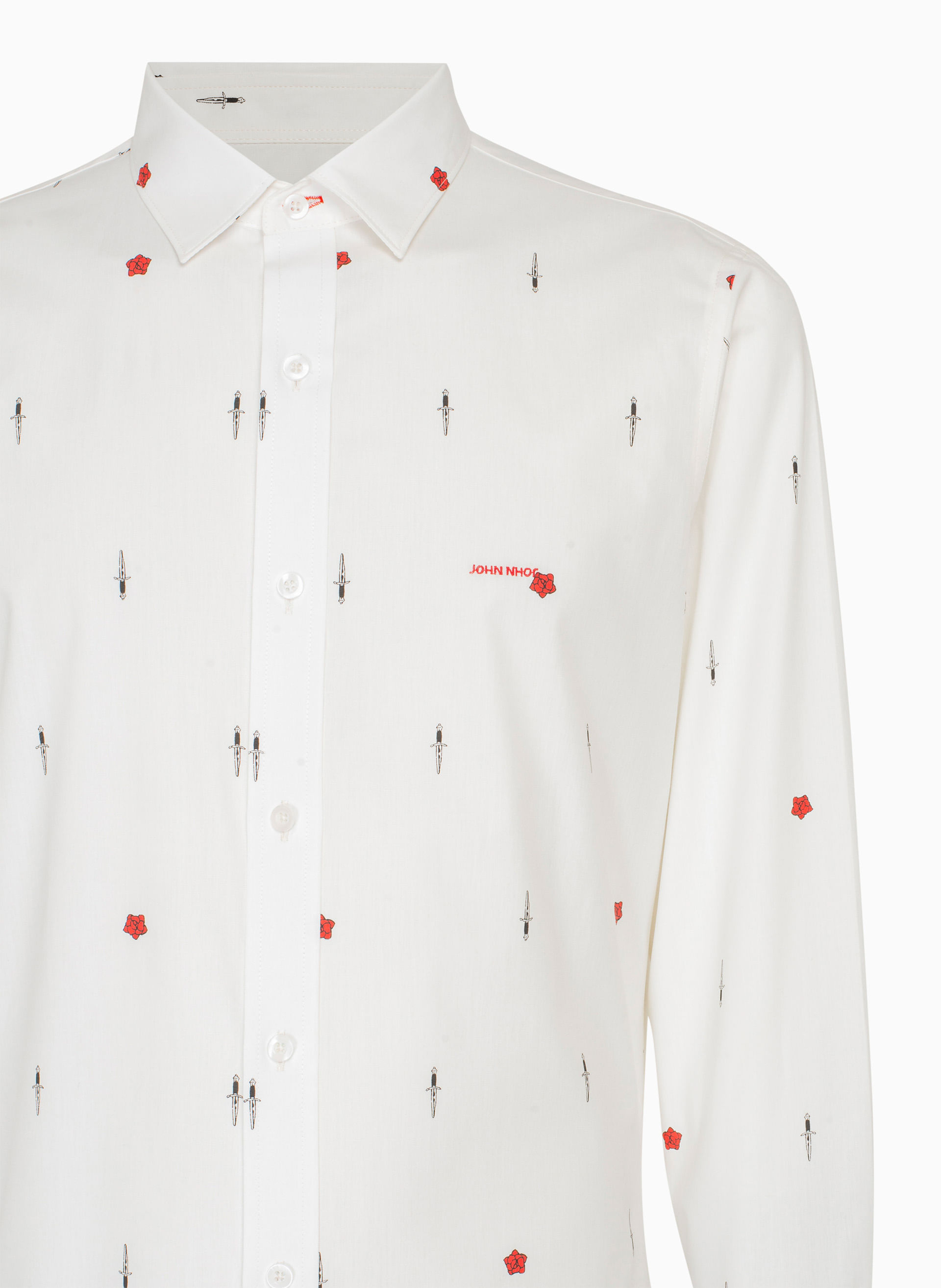 Camisa Slim Fit Black Sword John John Masculina