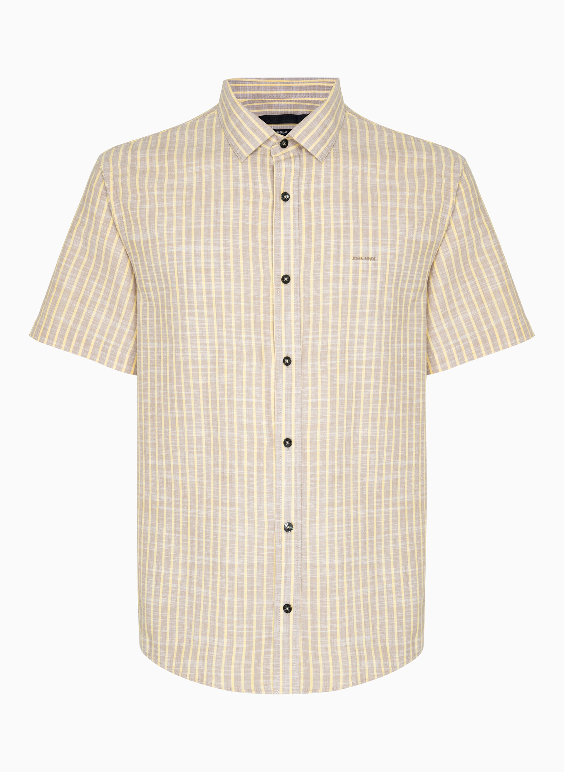 Camisa Regular Fit Cotton Stripe John John Masculina