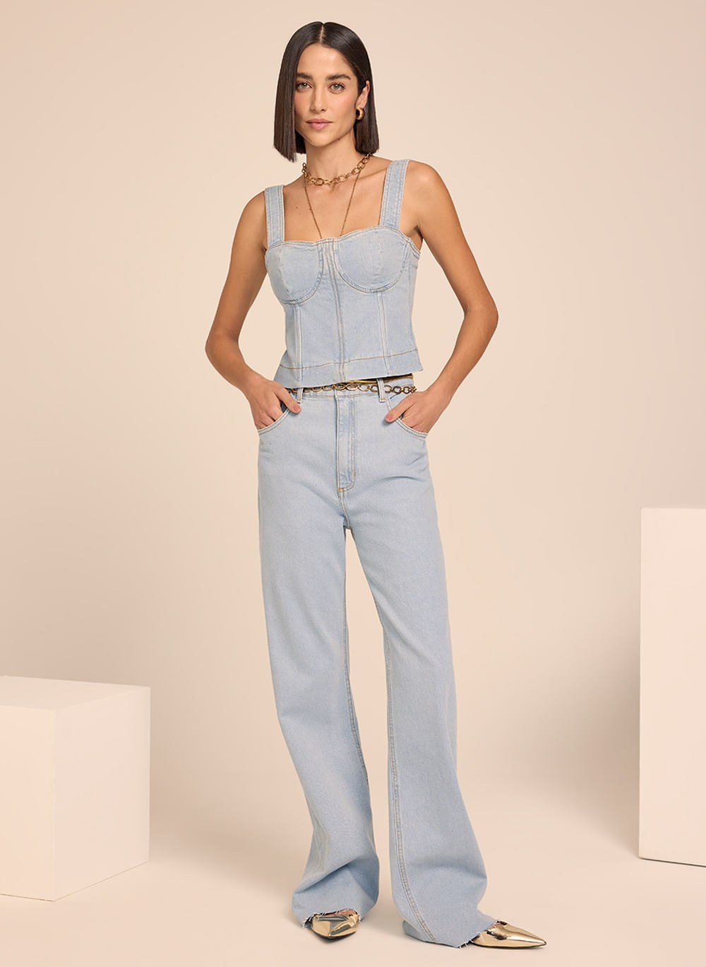 Top Le Lis Linda Jeans Feminino