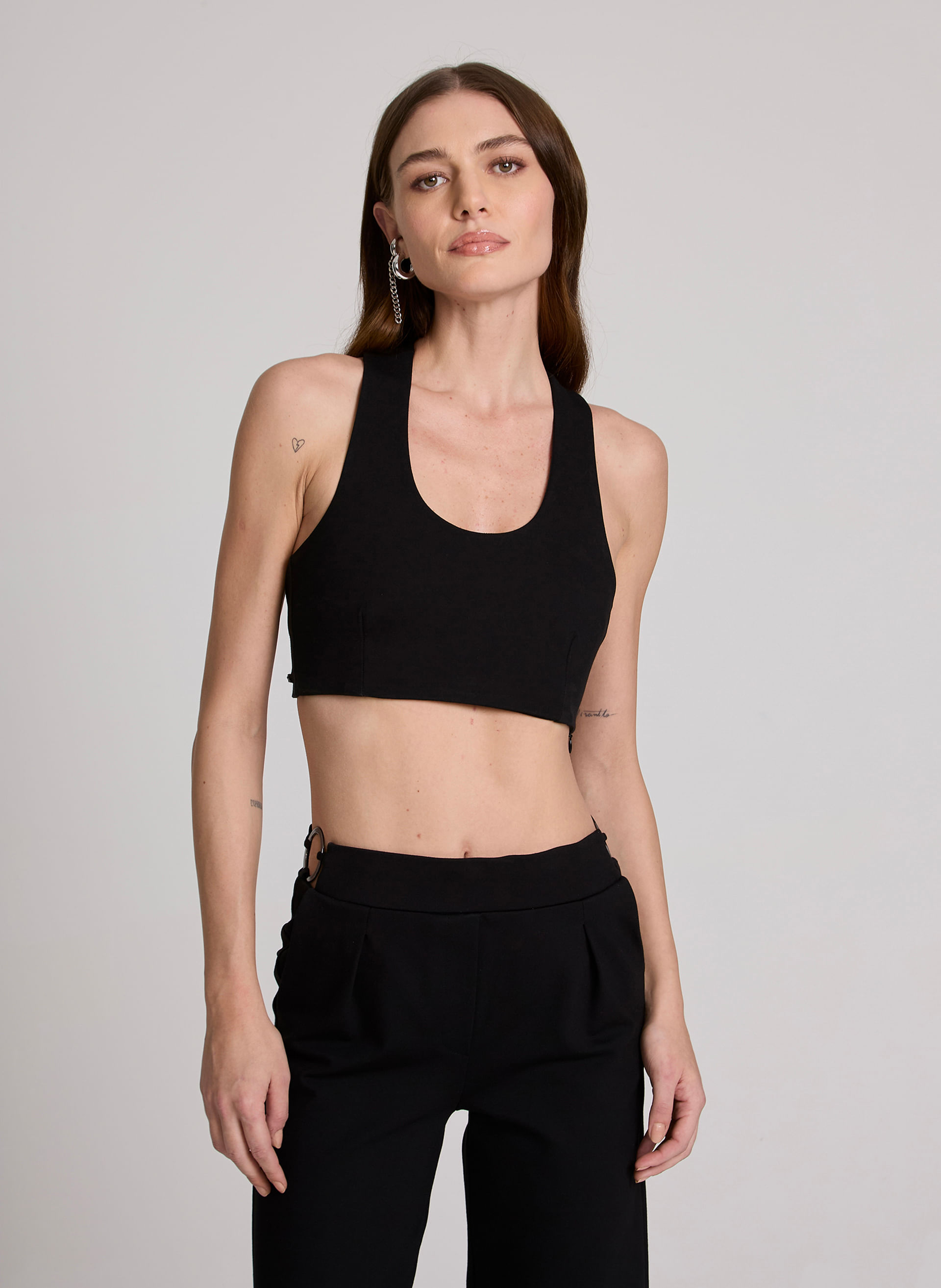Top Justo Round John John Feminino