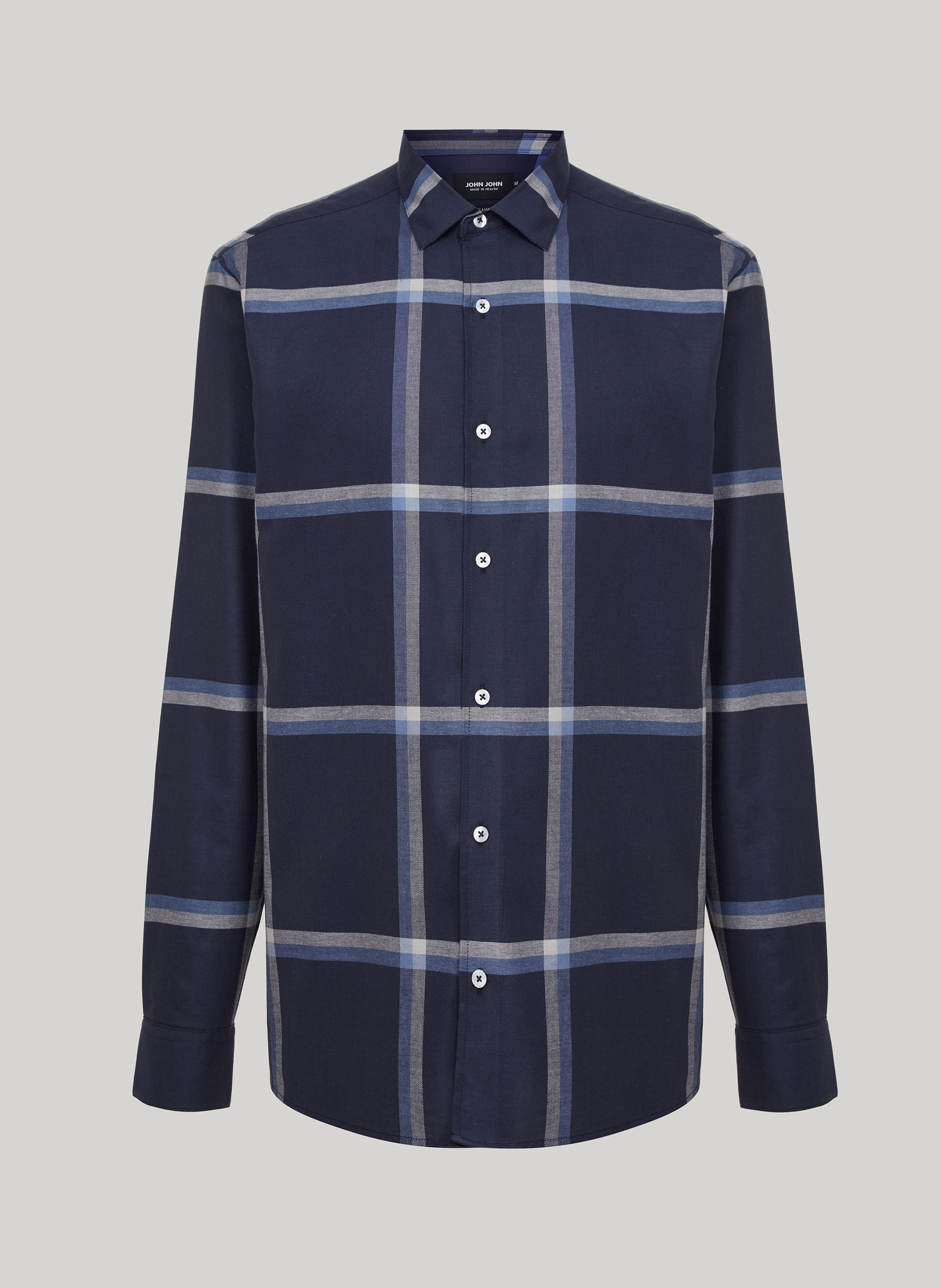 Camisa Relaxed Fit Big Squared Nav John John Masculina