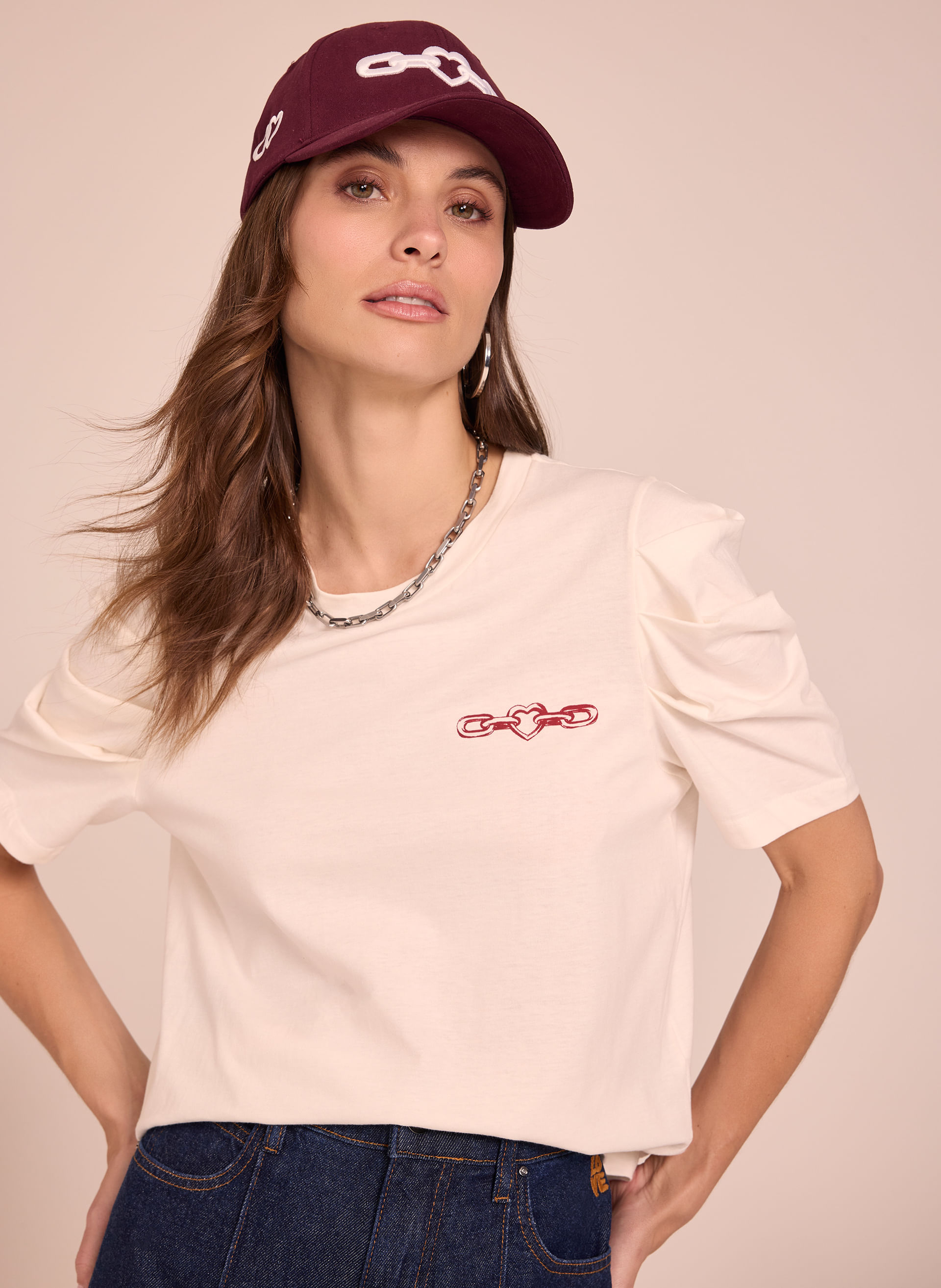 Blusa Le Lis Running Heart Feminina