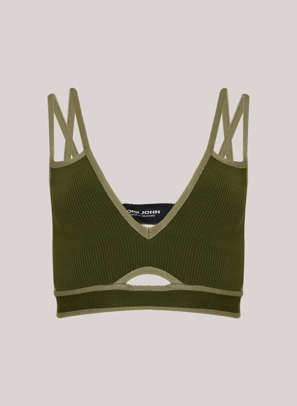 Top Justo Nia Green John John Feminino