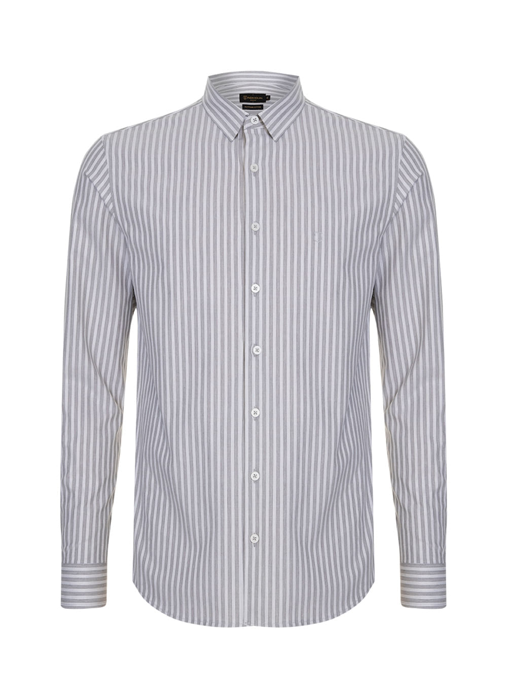 Camisa Slim Fit Listrada Masculina Individual