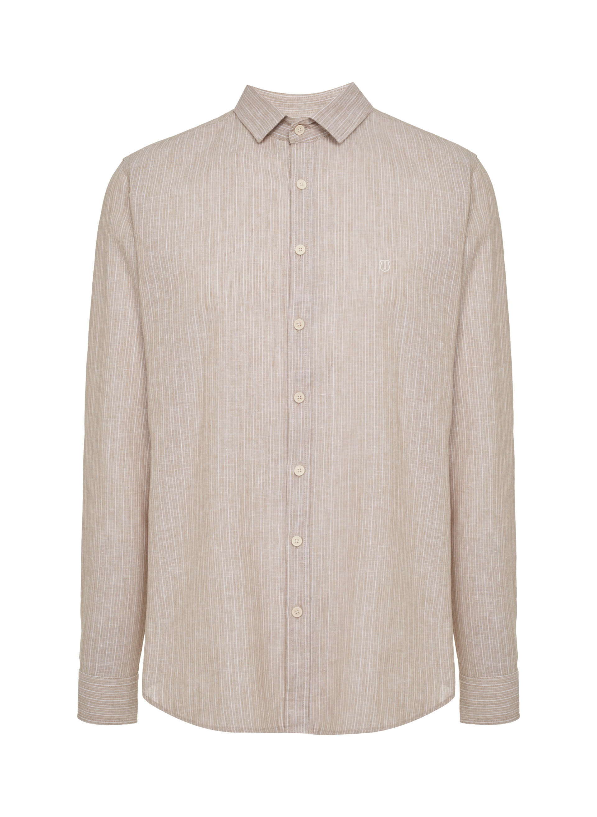 Camisa Slim Fit Listrada Masculina Individual