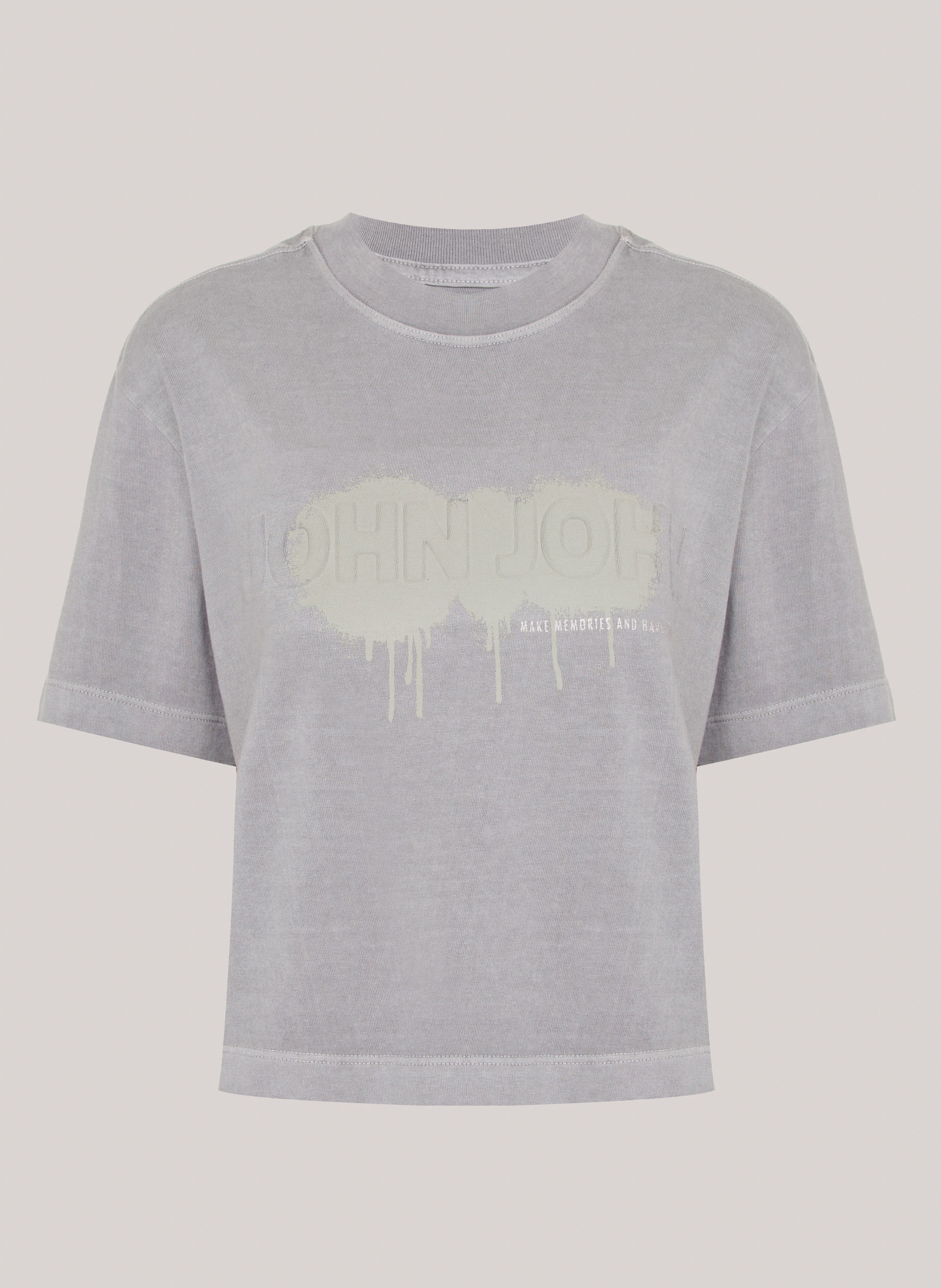 Camiseta Cropped Splash Embossed John John Feminina
