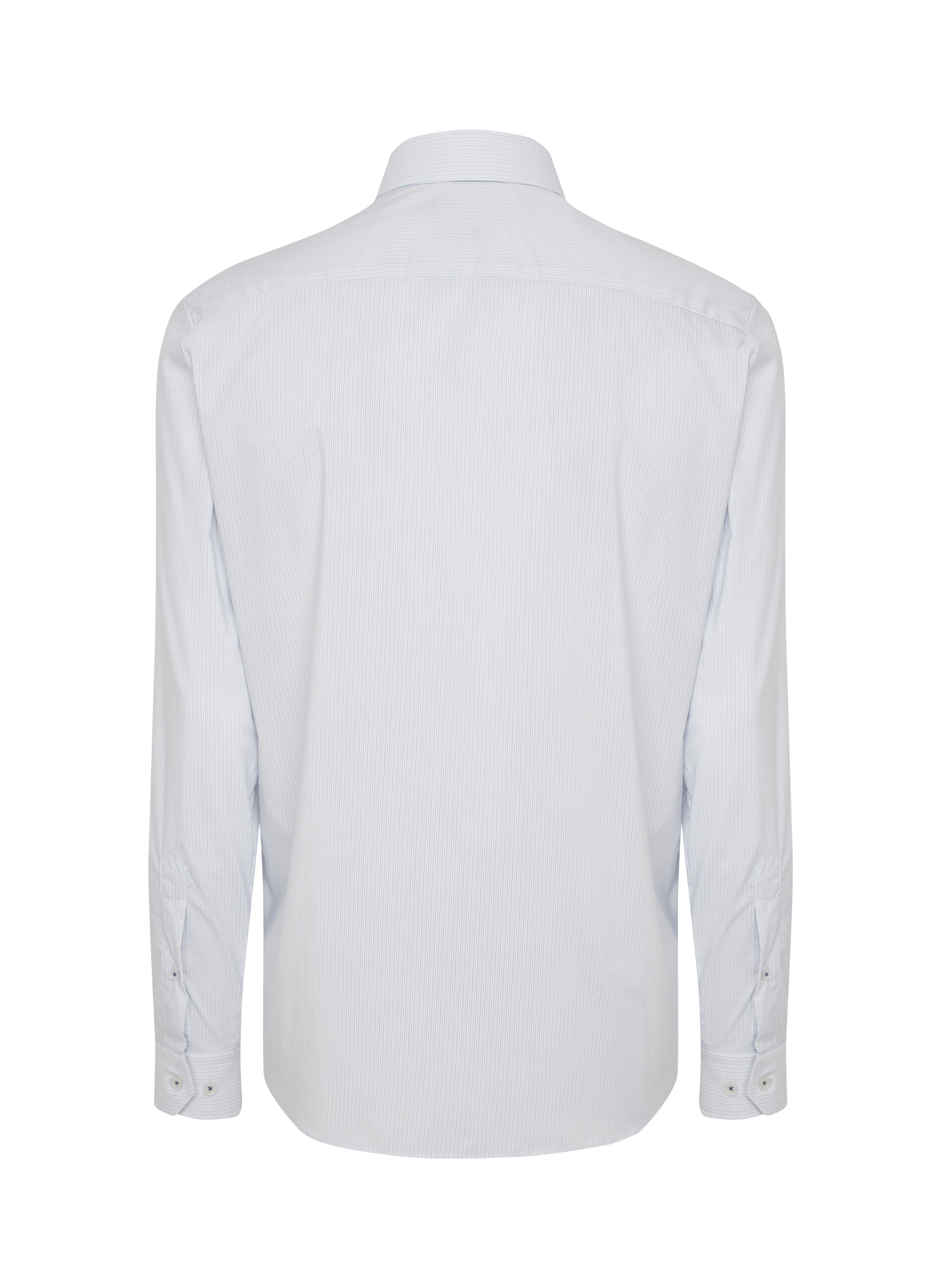 Camisa Slim Fit Listrada Bamboo Masculina Individual