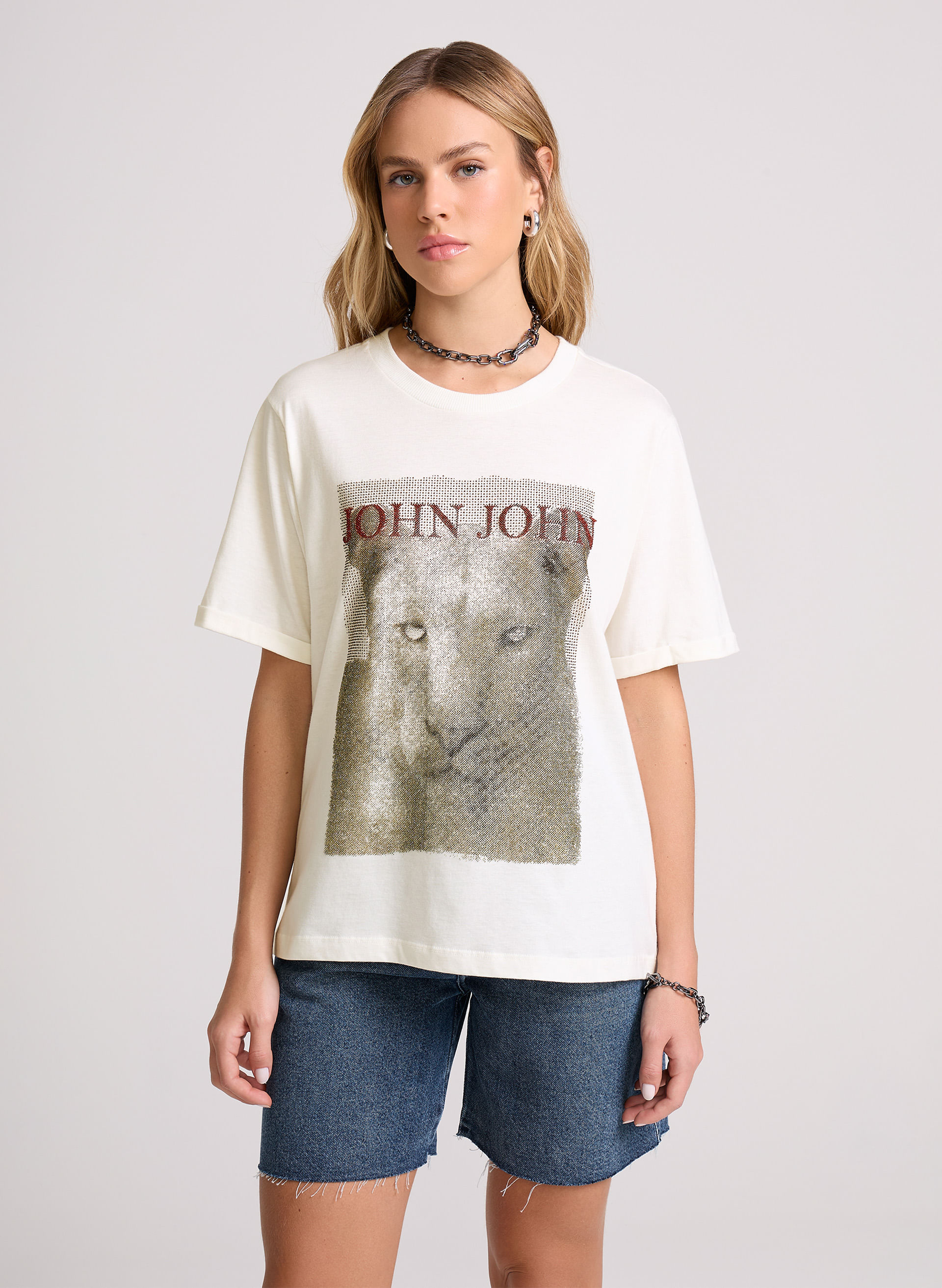 Camiseta Ampla Lioness John John Feminina