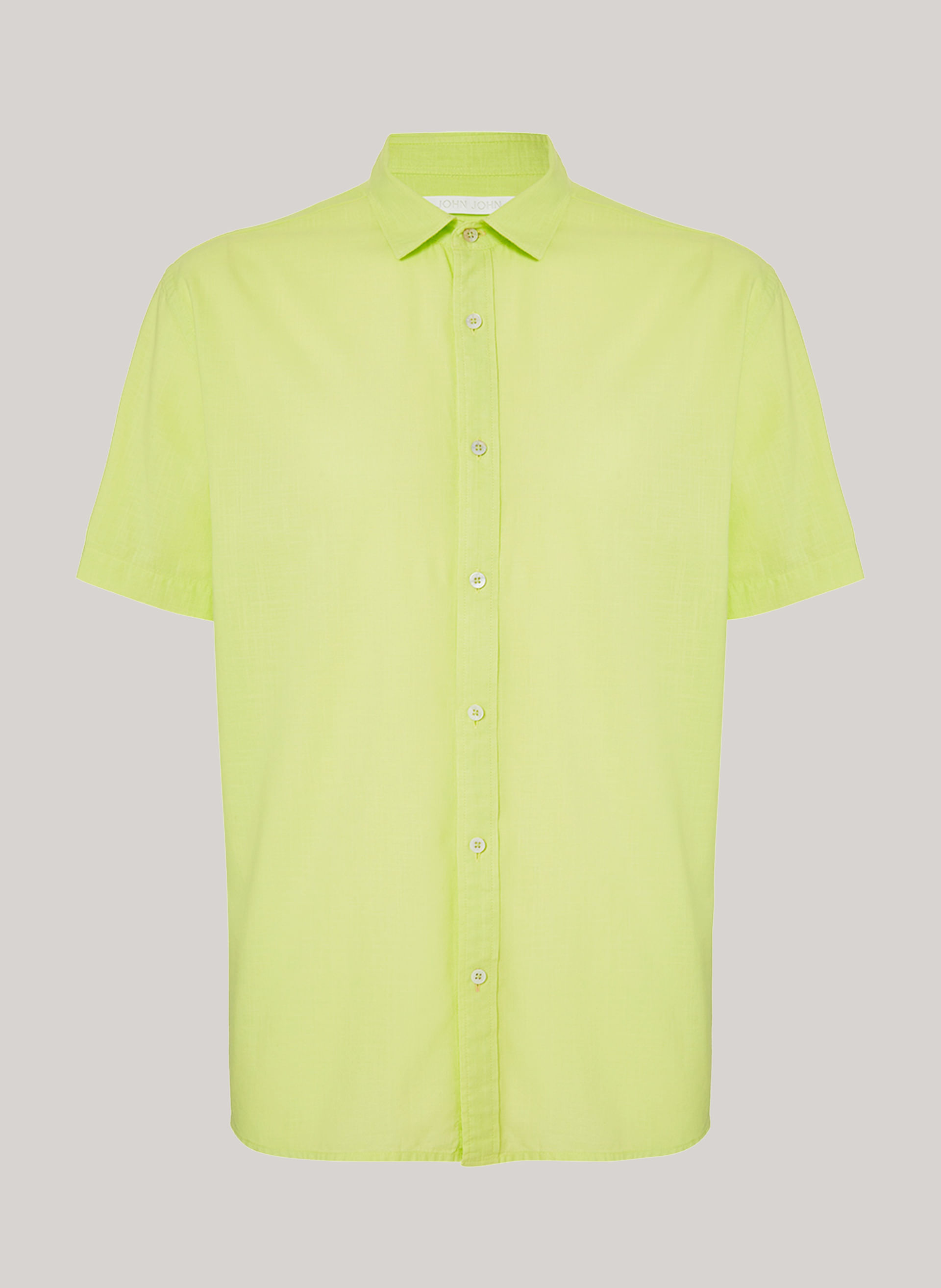 Camisa Relaxed Fit Cotton Lime John John Masculina