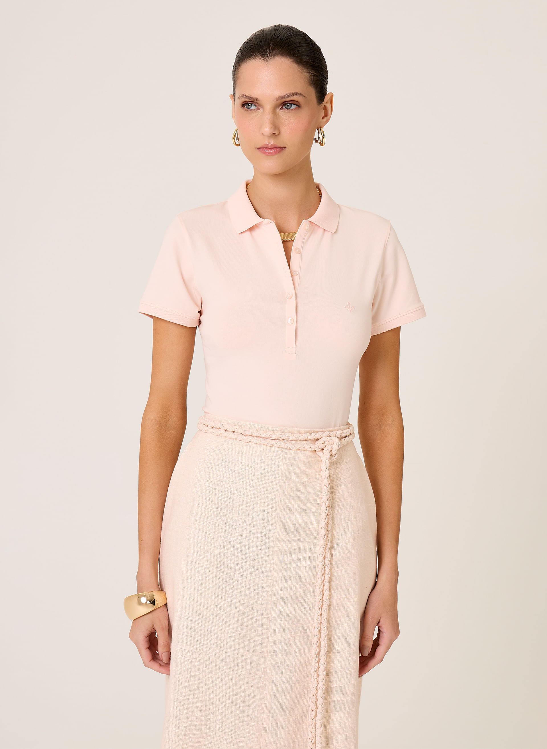 Polo Slim Fit Algodão Peruano Dudalina Feminina