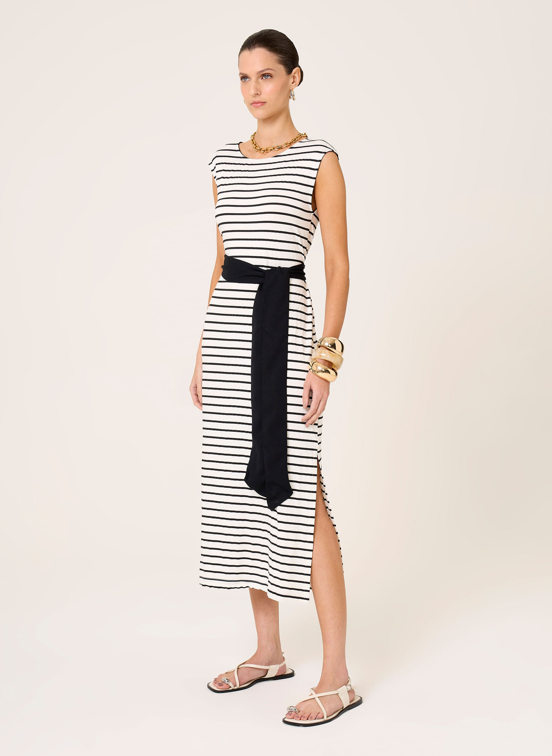 Vestido Ruth Listrado Dudalina Feminina