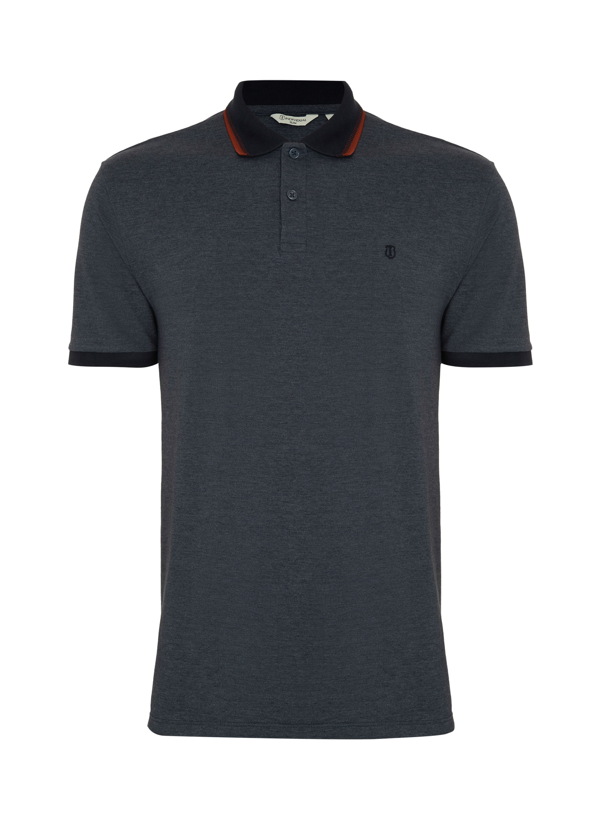 Polo Slim Fit Piquet Friso Masculina Individual