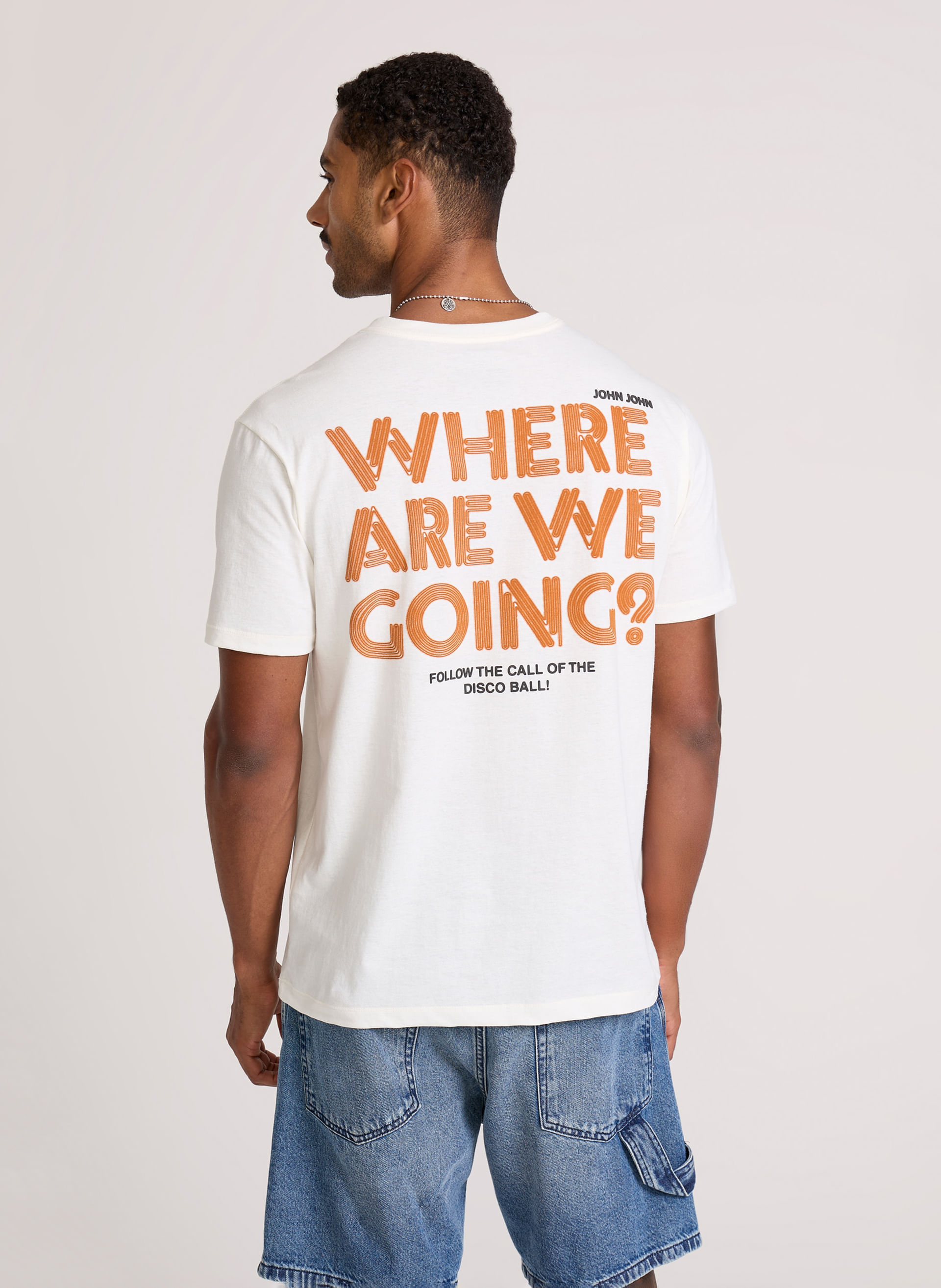 Camiseta Regular Fit Where We Going John John Masculina