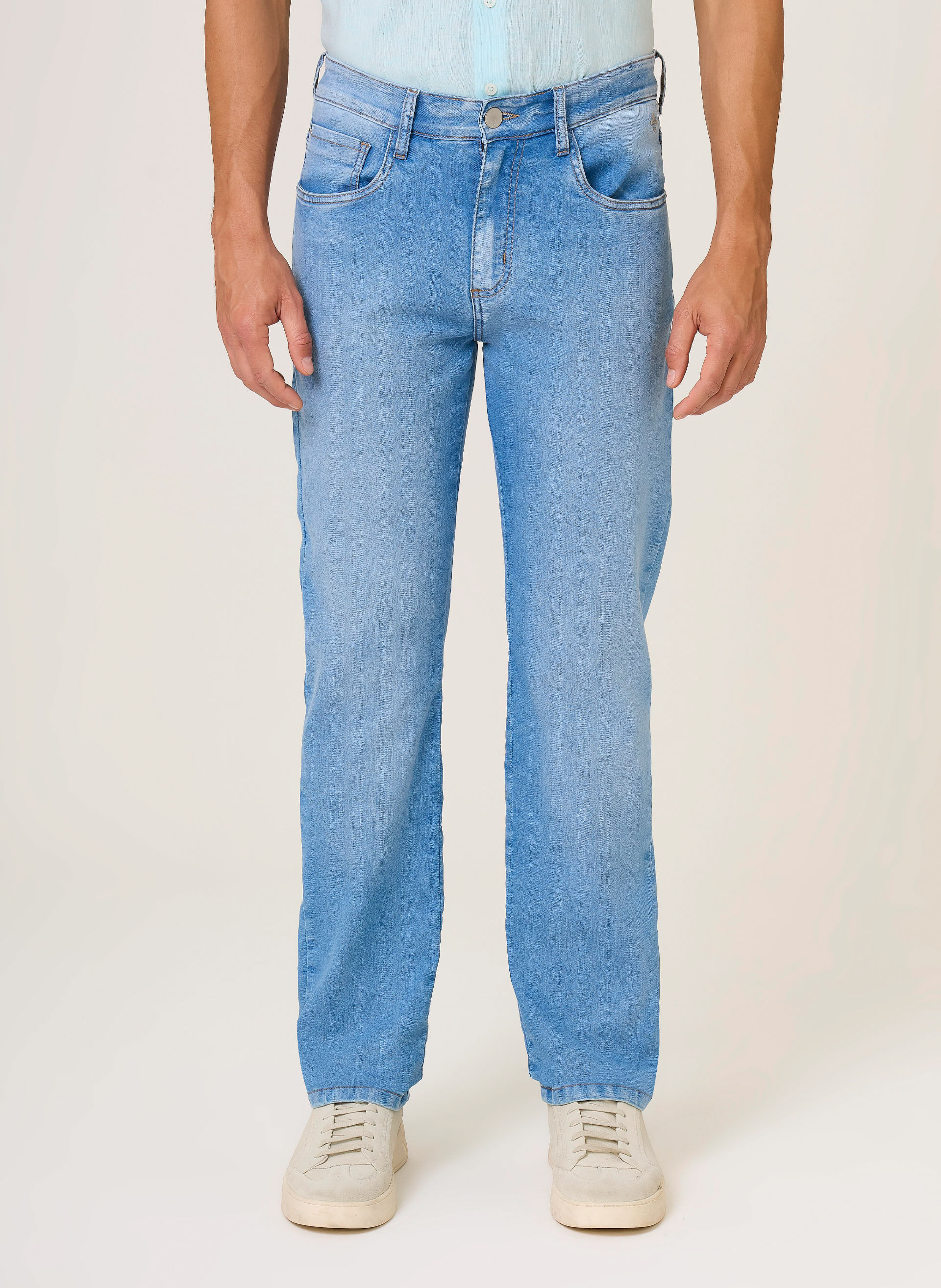 Calça Jeans Right Fit Delavê Dudalina Masculina