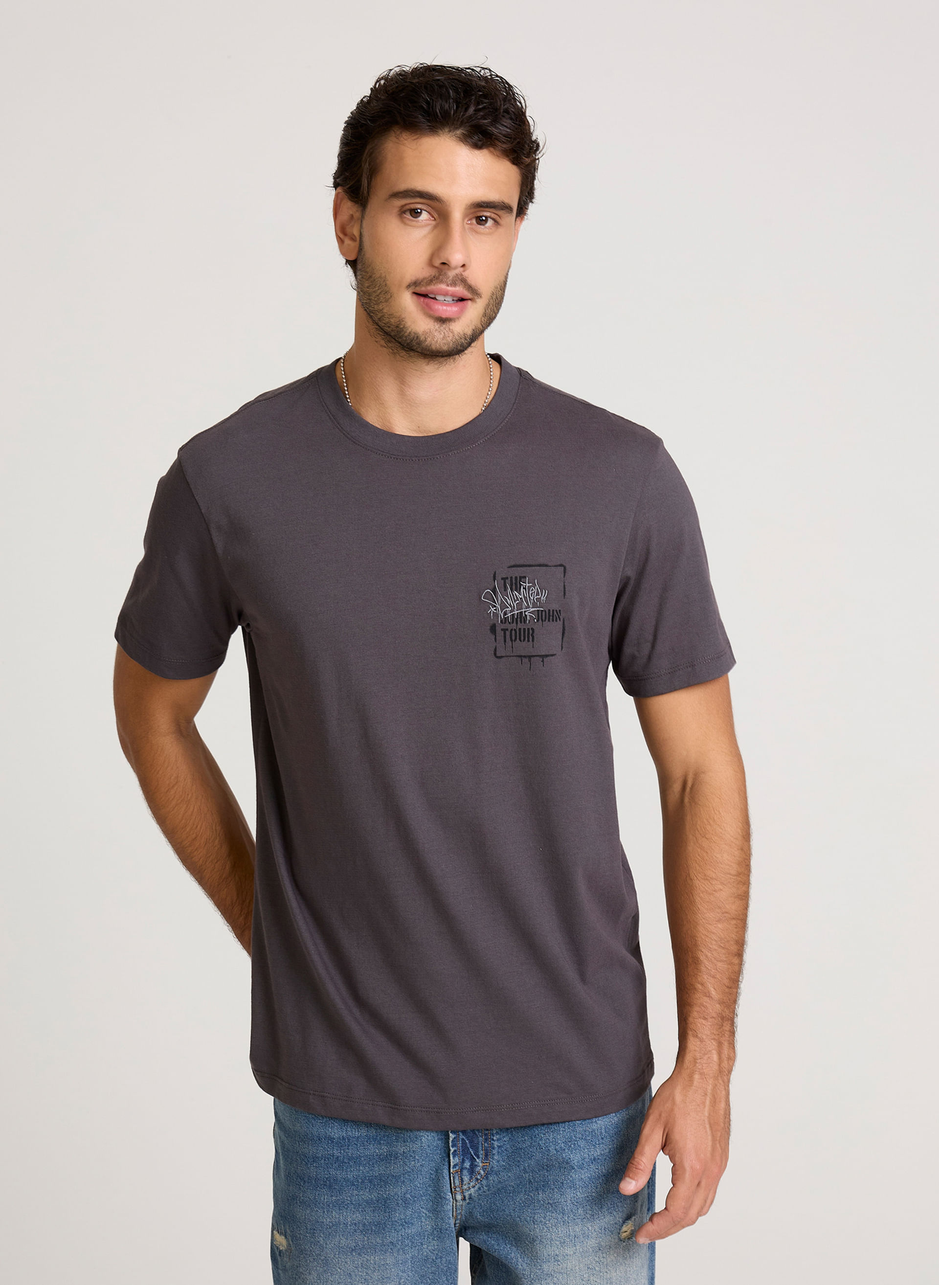 Camiseta Regular Fit Unlimited Tour John John Masculina