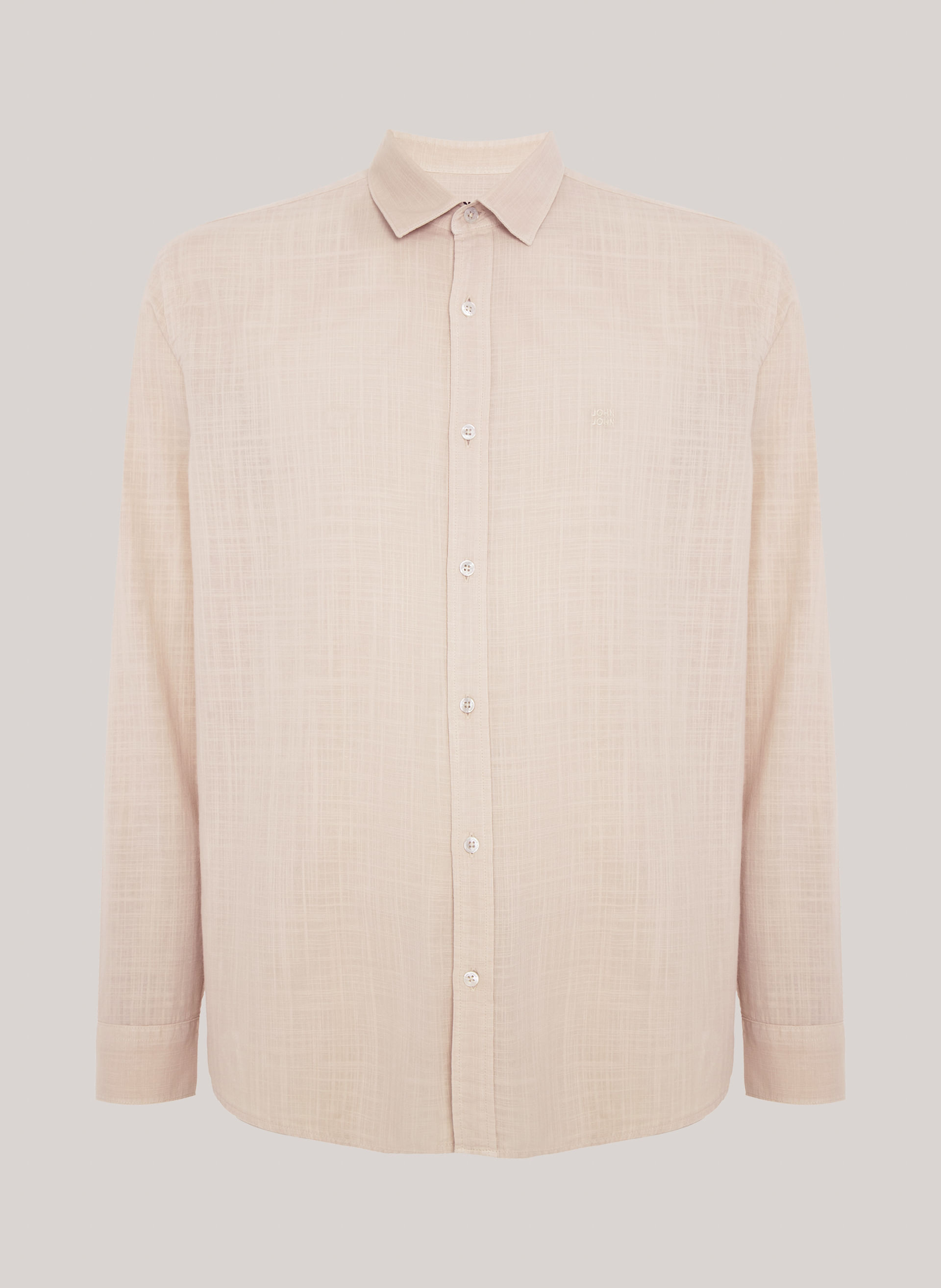Camisa Relaxed Fit Cotton Sand John John Masculina