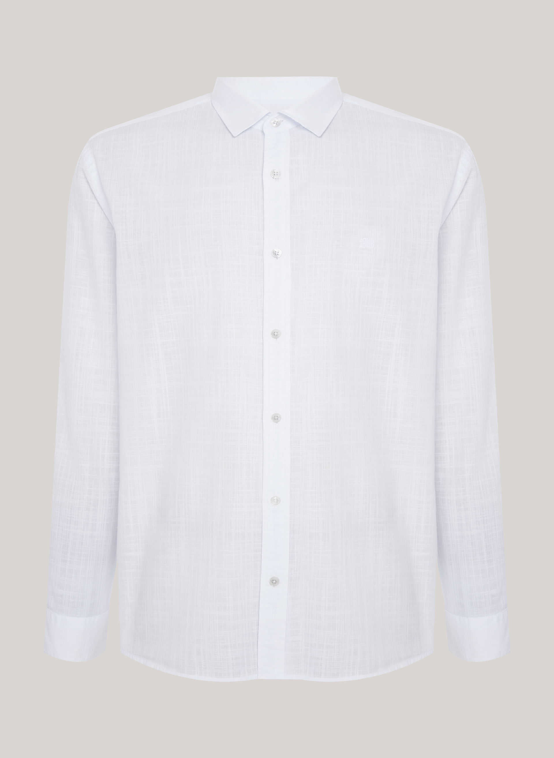 Camisa Relaxed Fit Cotton White John John Masculina
