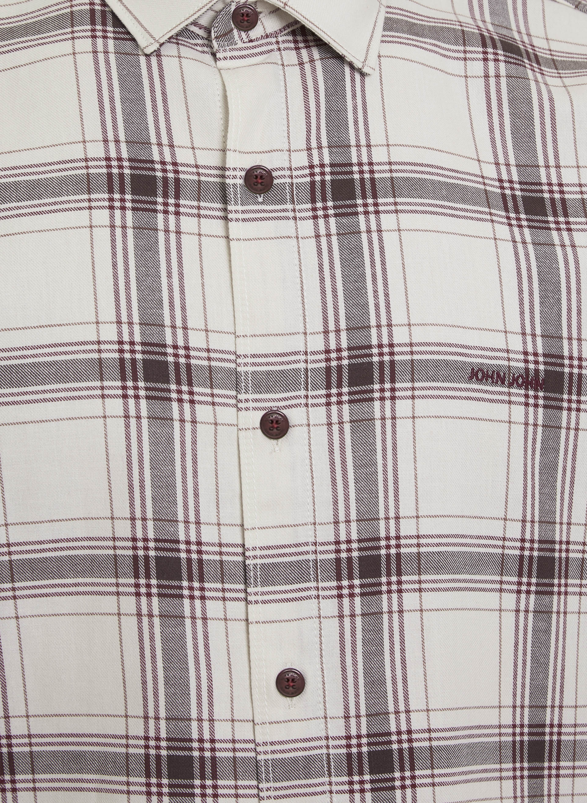 Camisa Relaxed Fit Plaid Patches John John Masculina