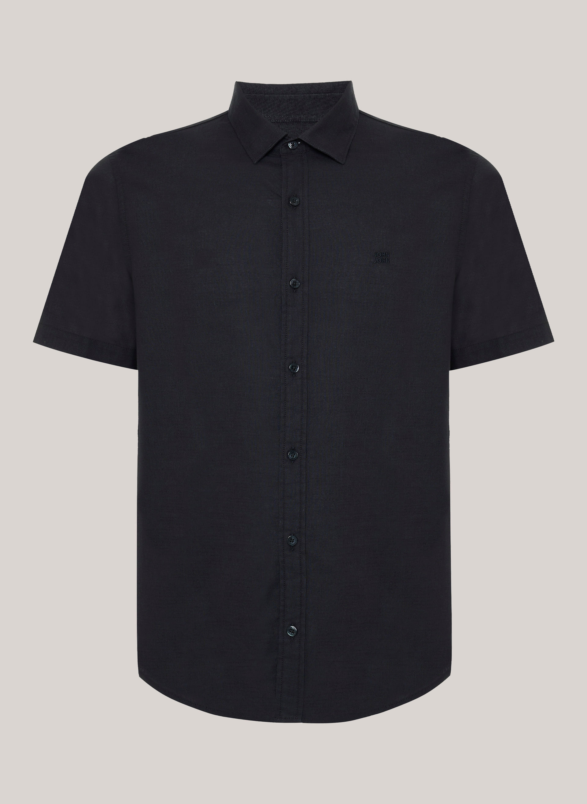 Camisa Regular Fit Rustic Black John John Masculina