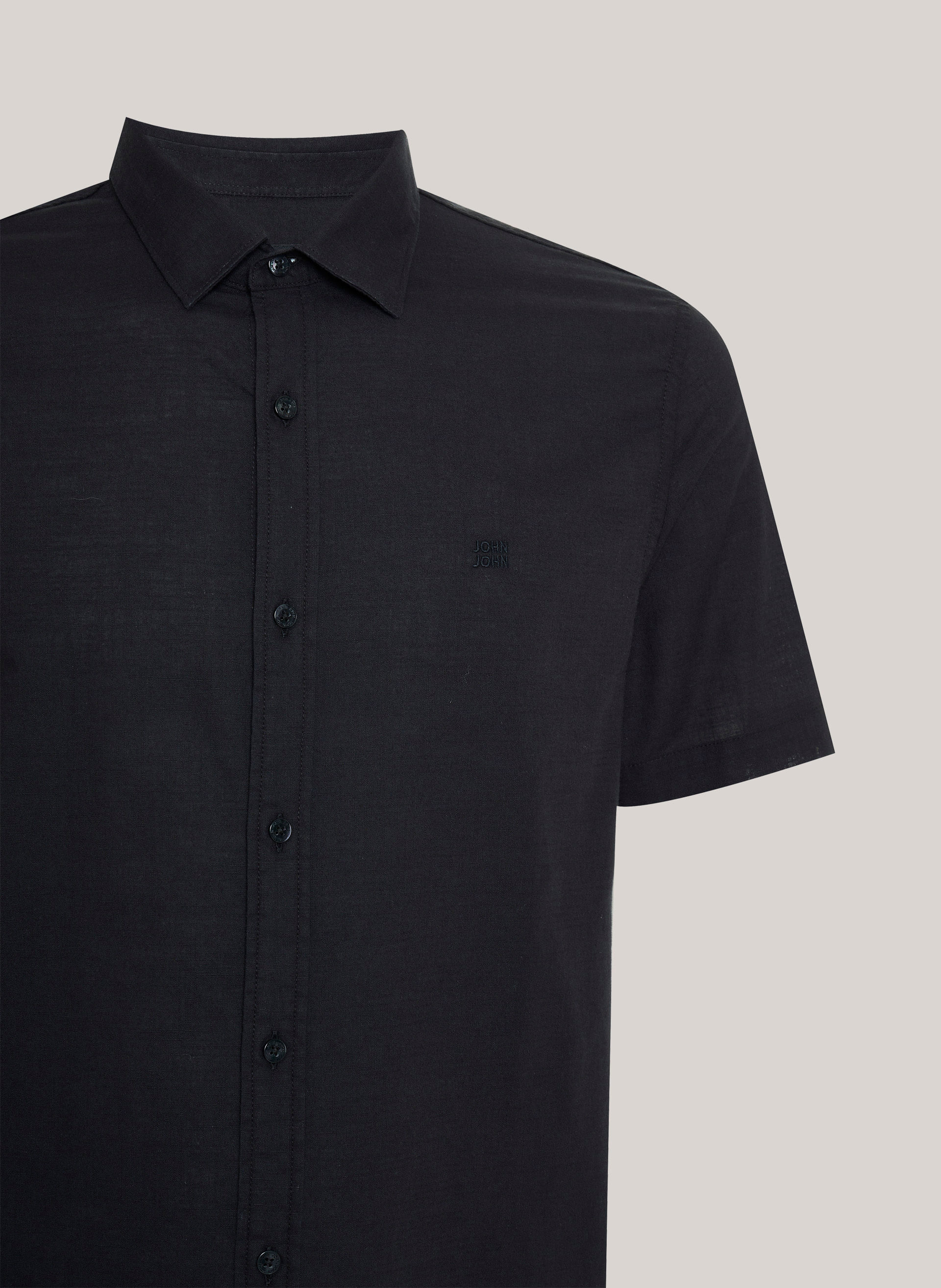 Camisa Regular Fit Rustic Black John John Masculina