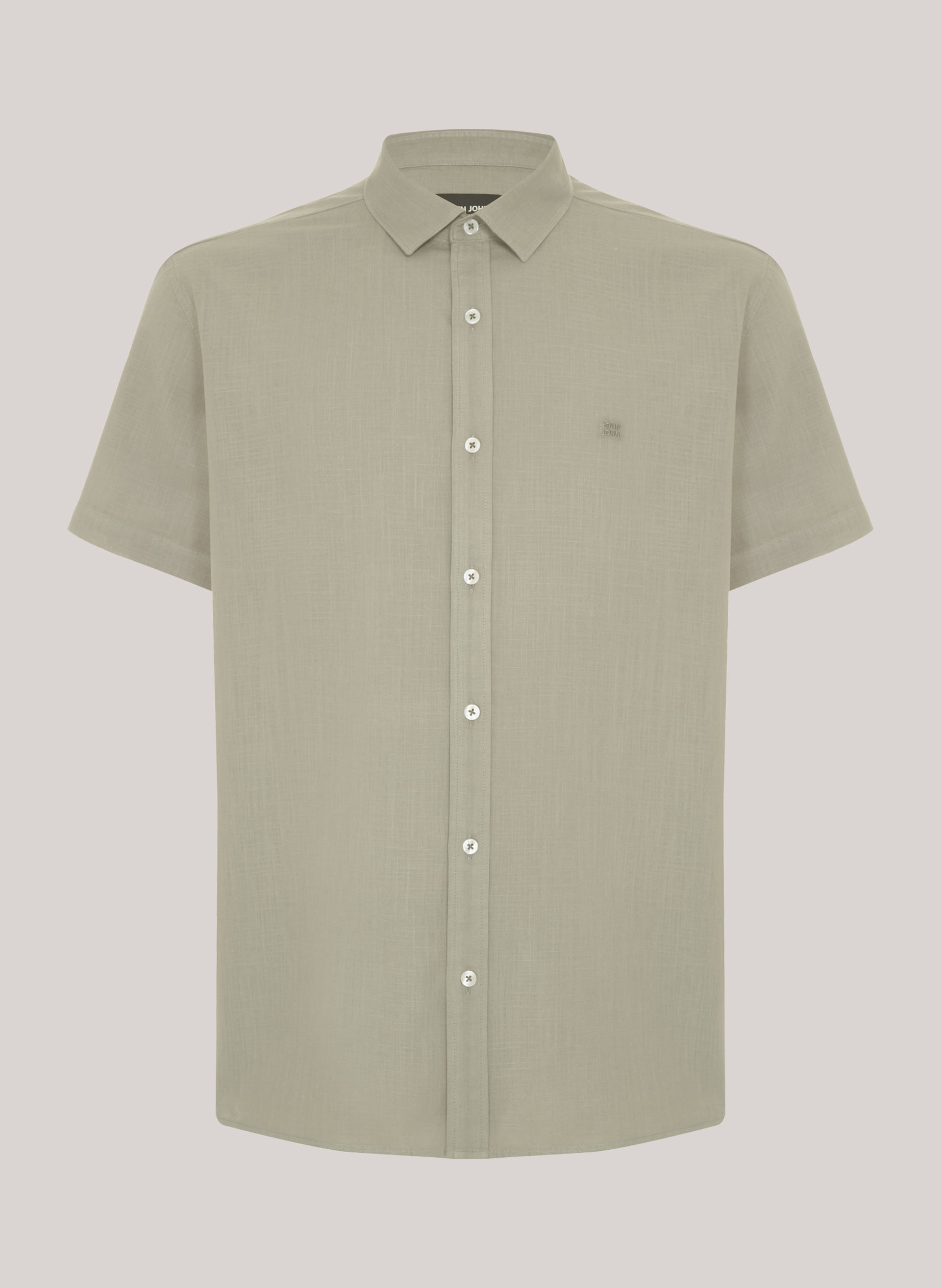 Camisa Relaxed Fit Cotton Green John John Masculina
