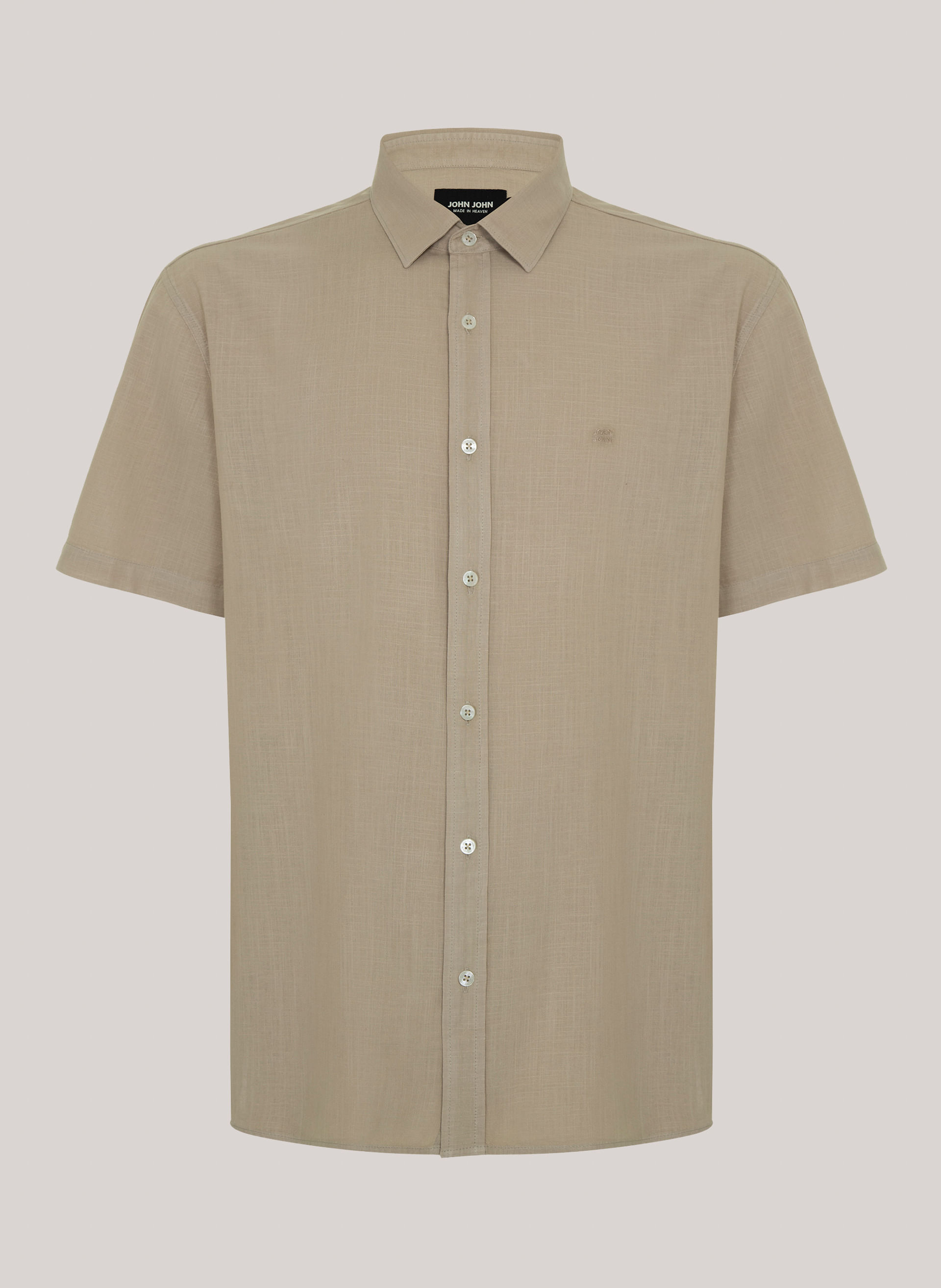 Camisa Relaxed Fit Cotton Sand John John Masculina