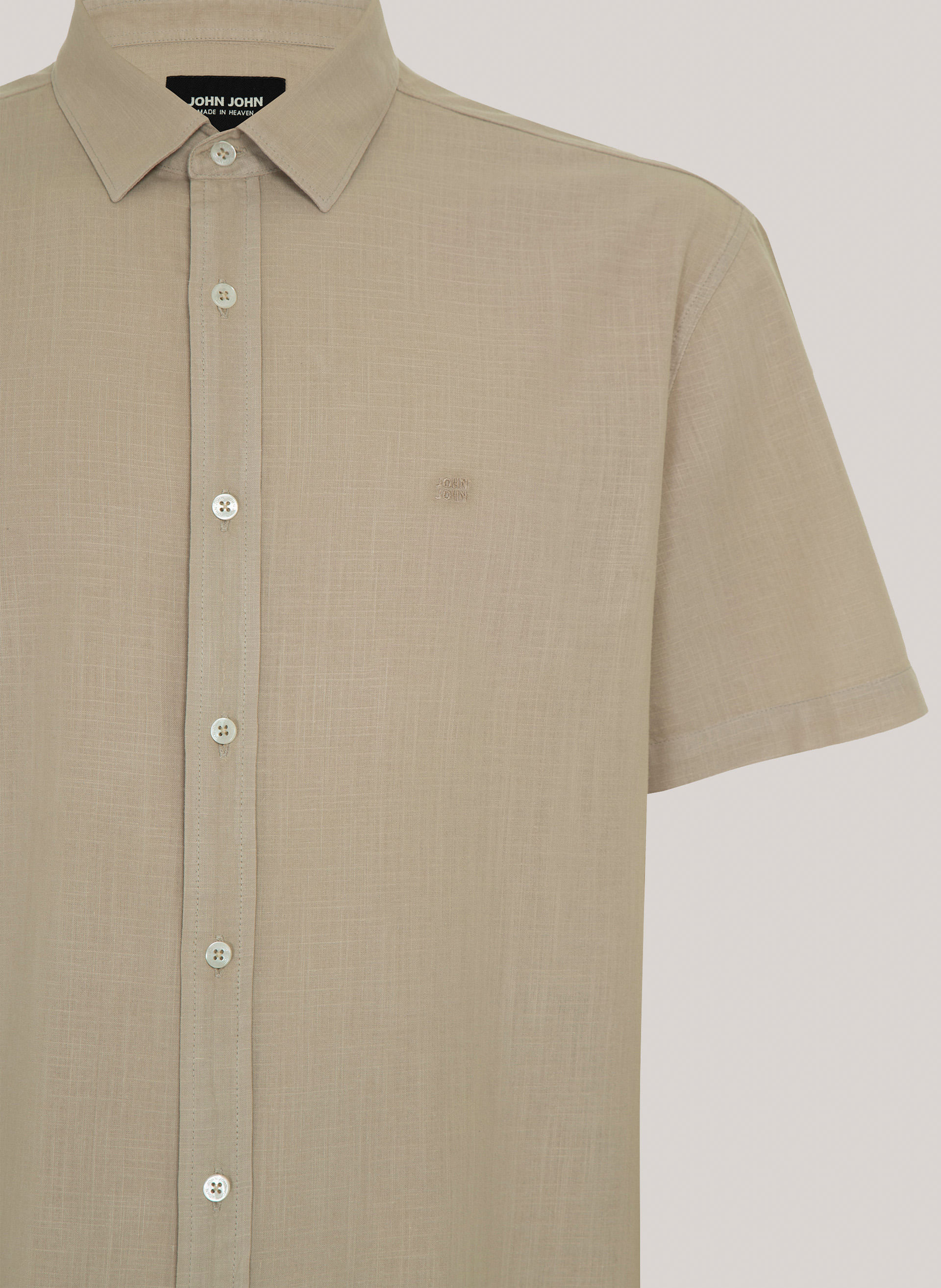 Camisa Relaxed Fit Cotton Sand John John Masculina