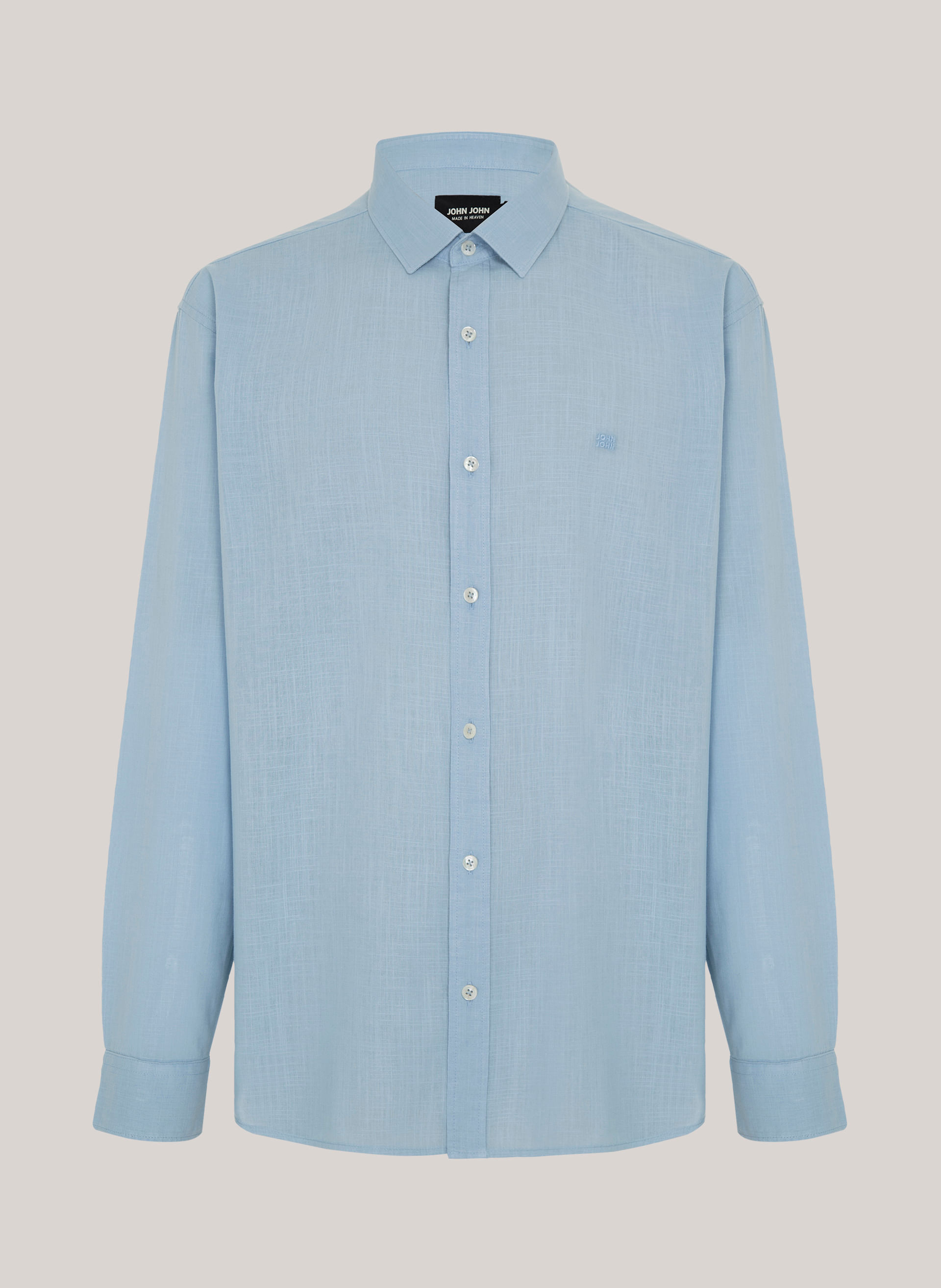 Camisa Relaxed Fit Cotton Blue John John Masculina