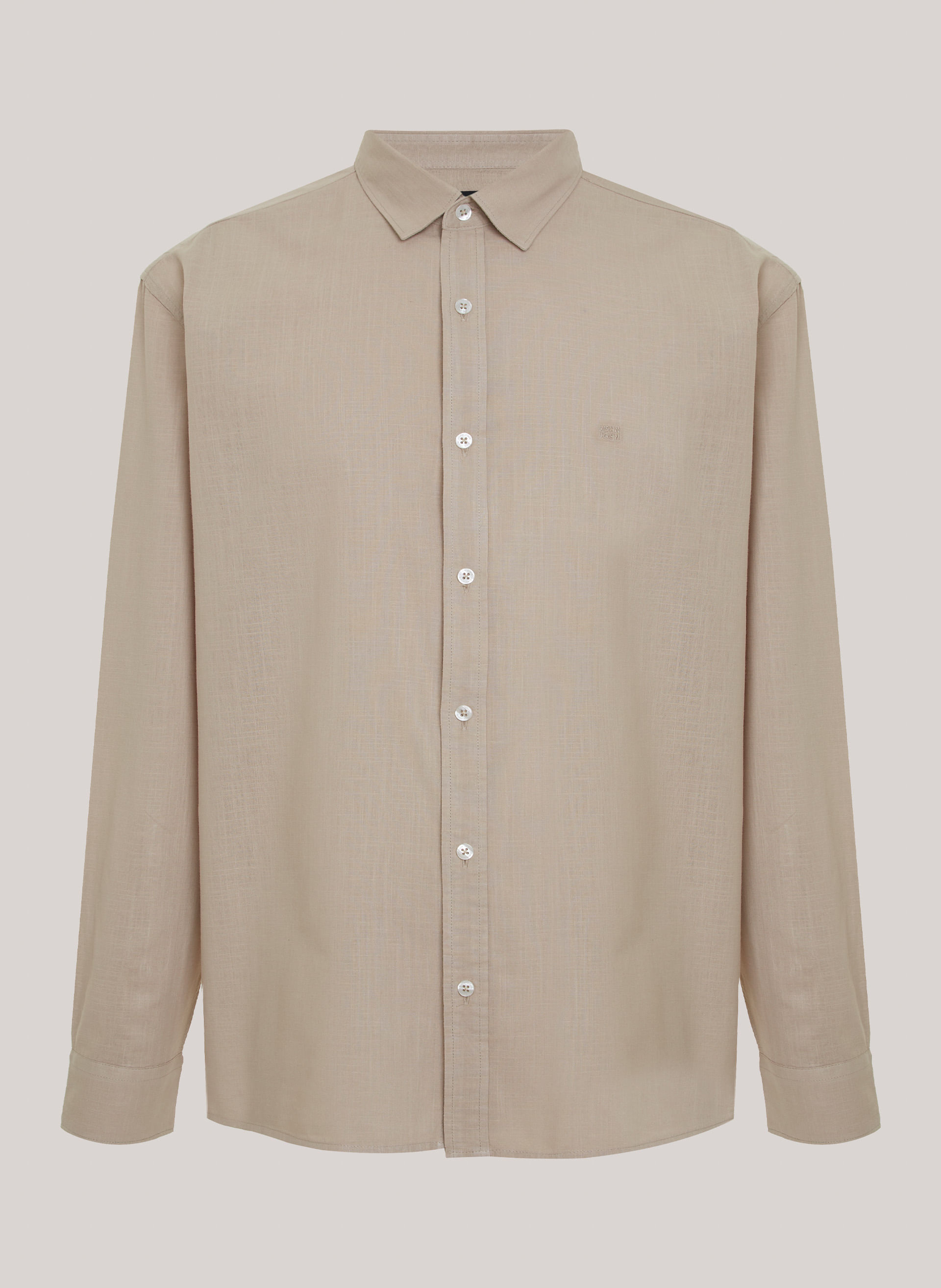 Camisa Relaxed Fit Cotton Sand John John Masculina