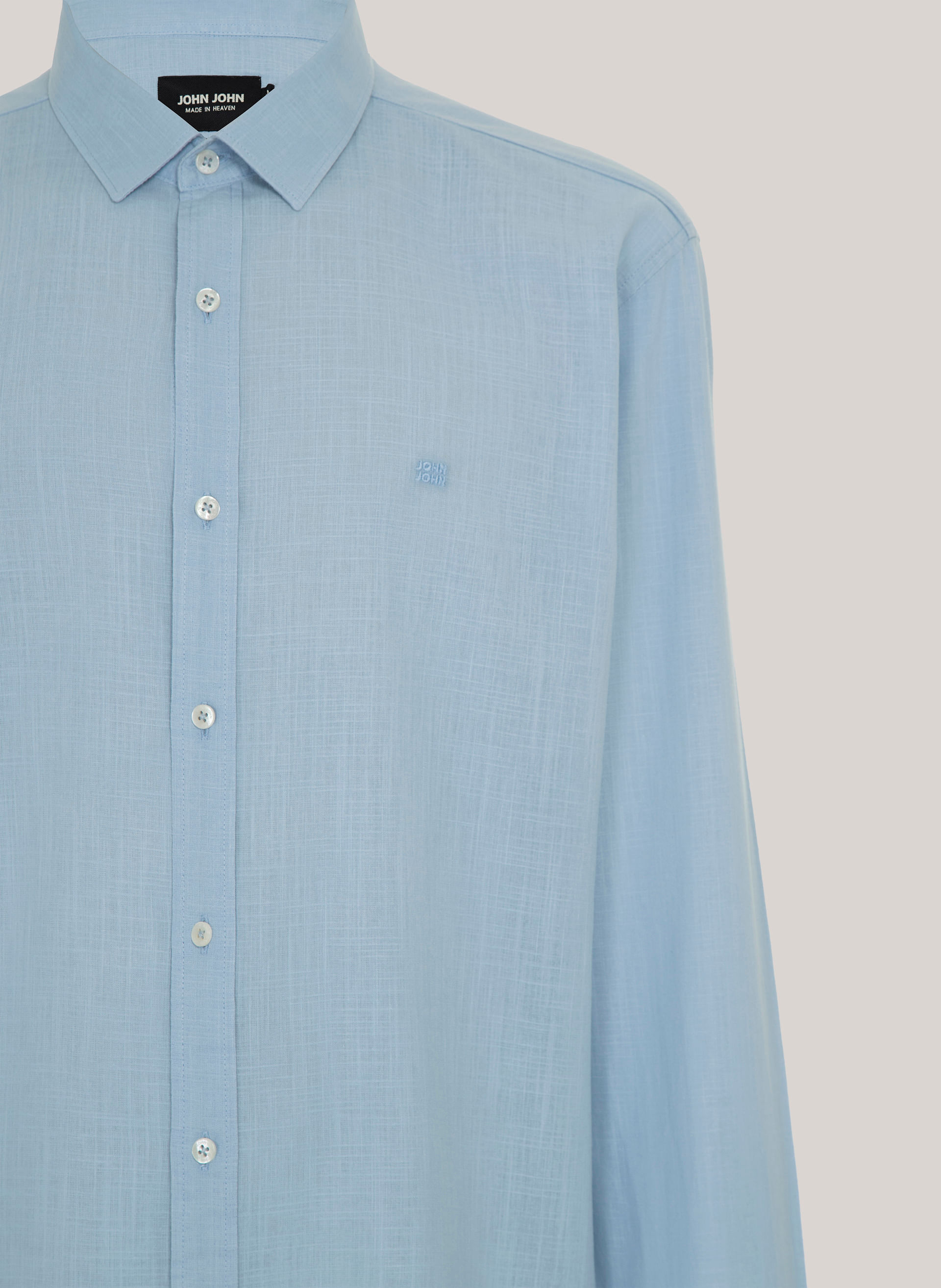 Camisa Relaxed Fit Cotton Blue John John Masculina