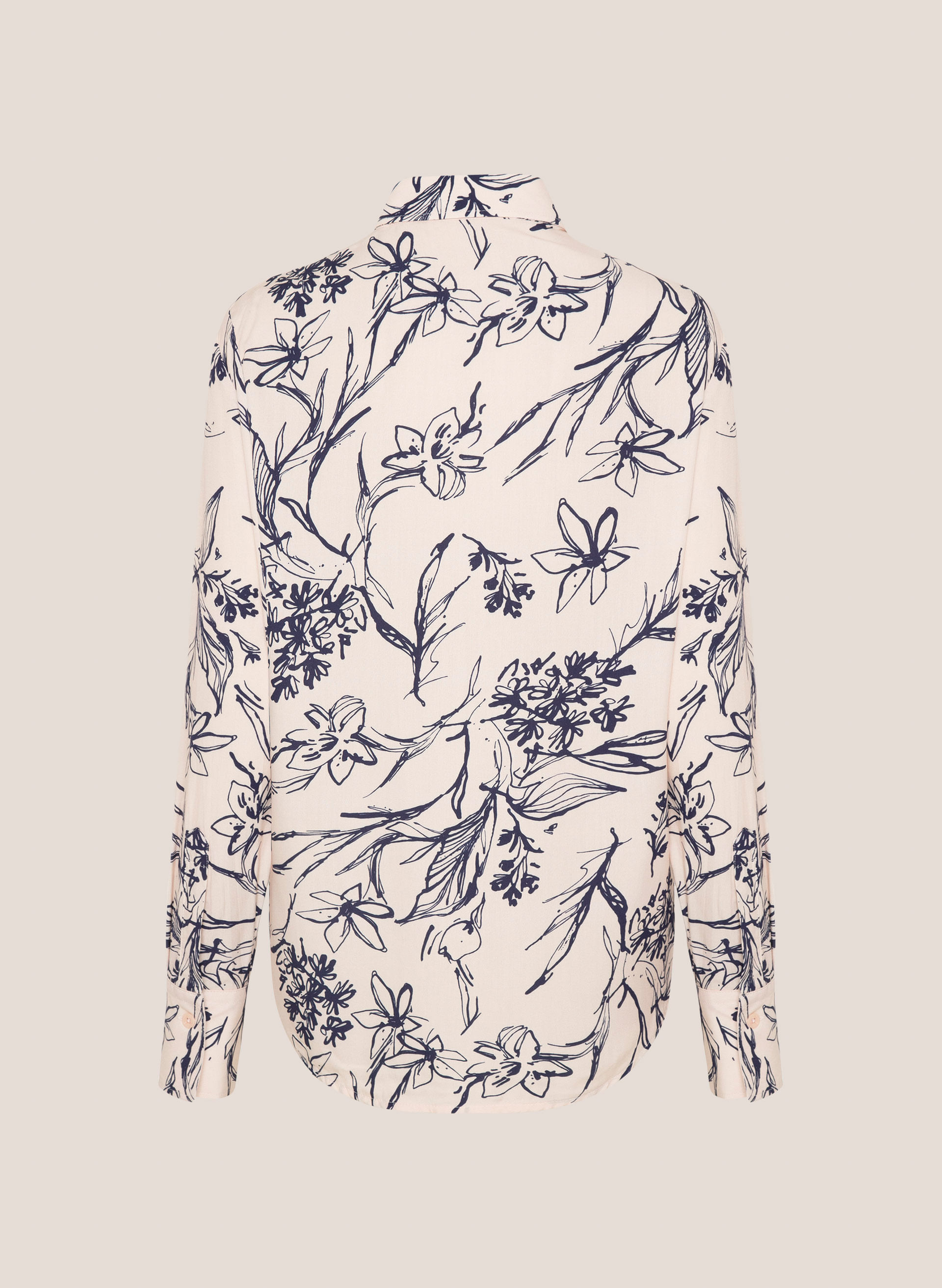 Camisa Relaxed Fit Estampa Floral Dudalina Feminina