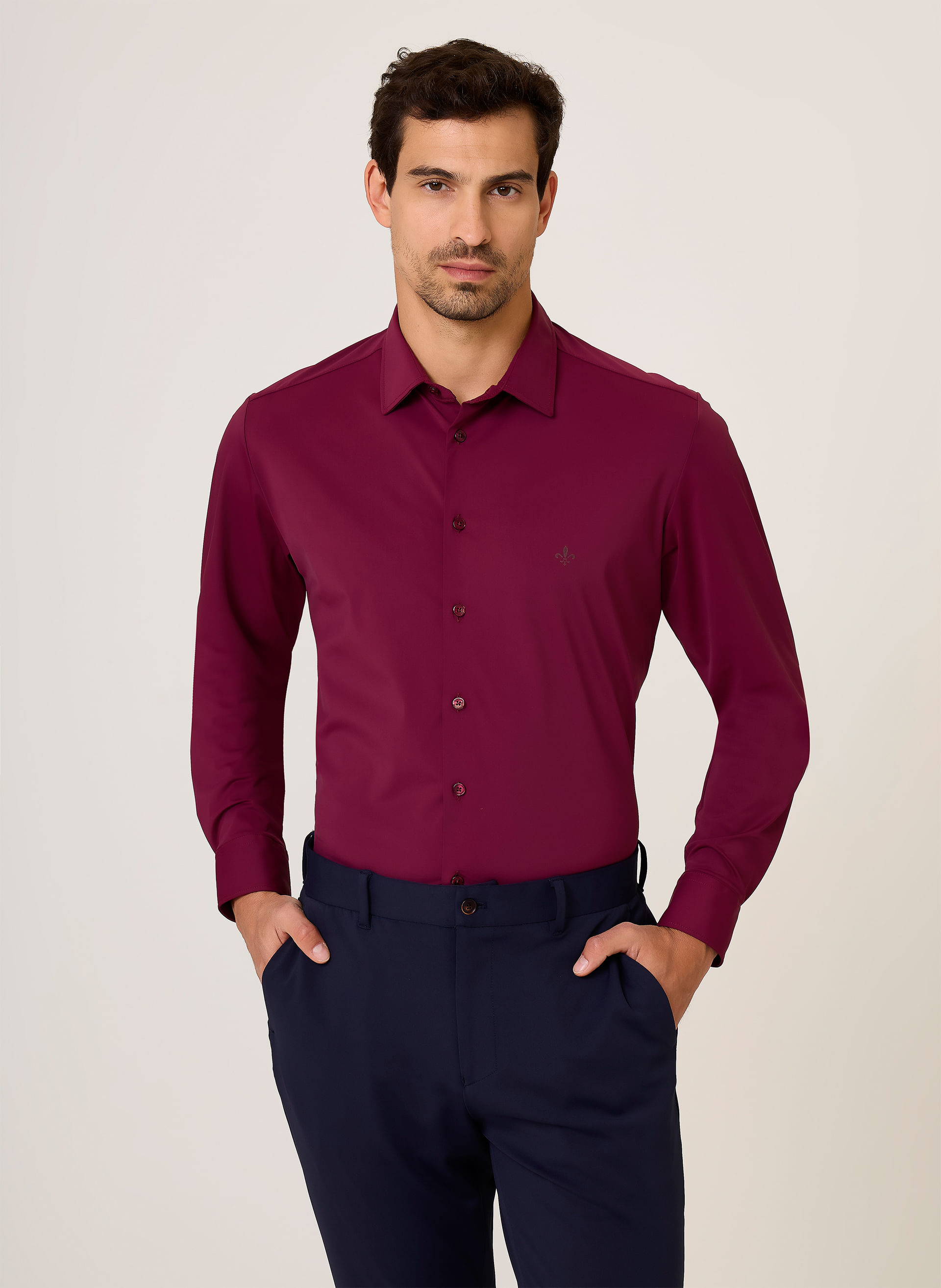 Camisa Slim Fit Performance Dudalina Masculina