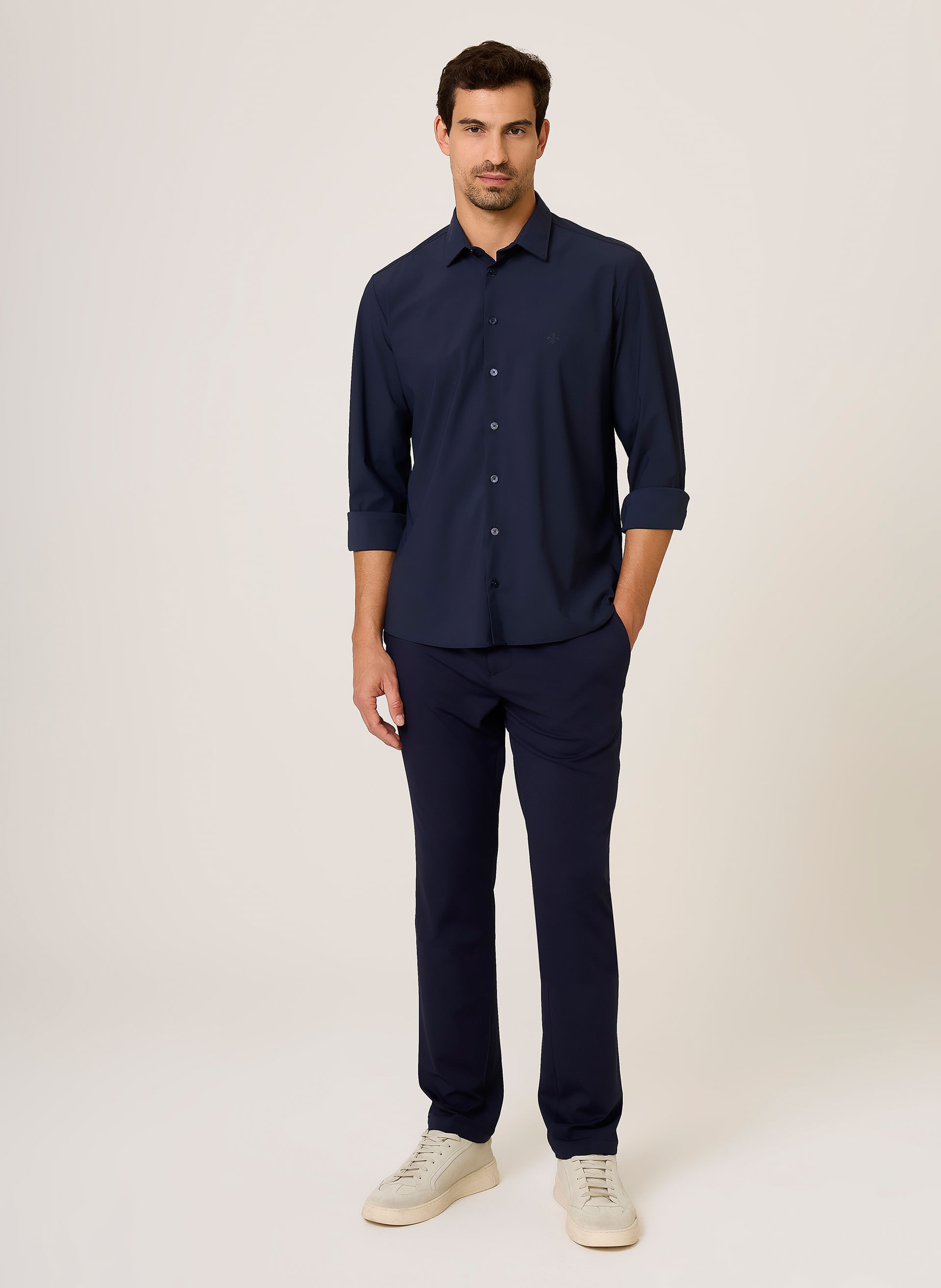 Camisa Slim Fit Performance Dudalina Masculina