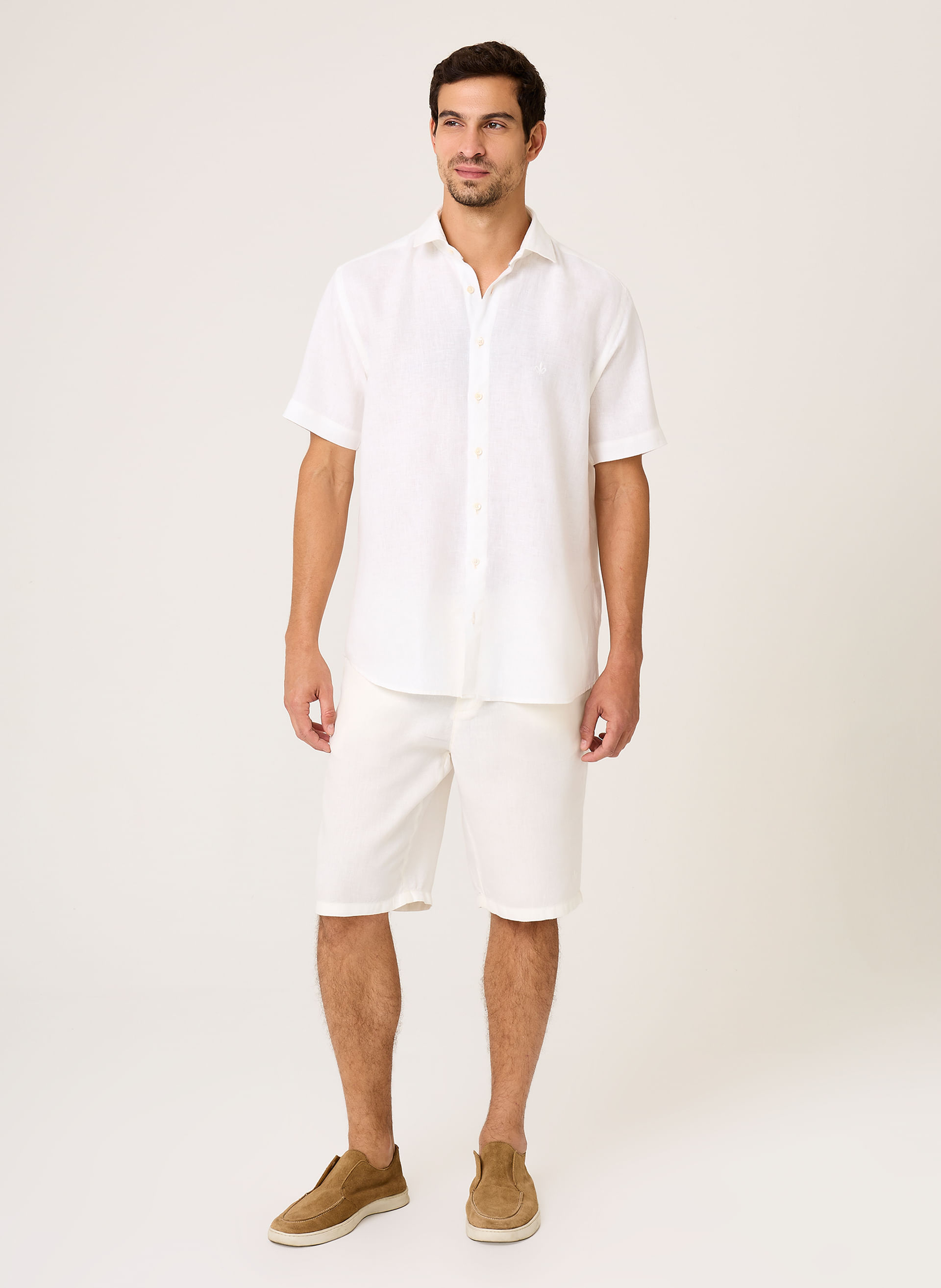 Camisa Comfort Fit Linho Tinto Dudalina Masculina