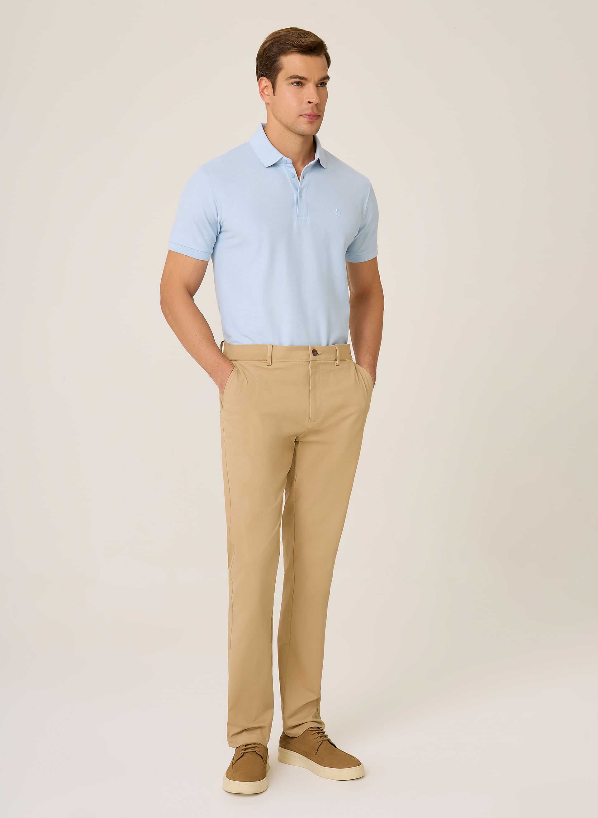 Polo Regular Fit Lisa Pima Essentials Dudalina Masculina