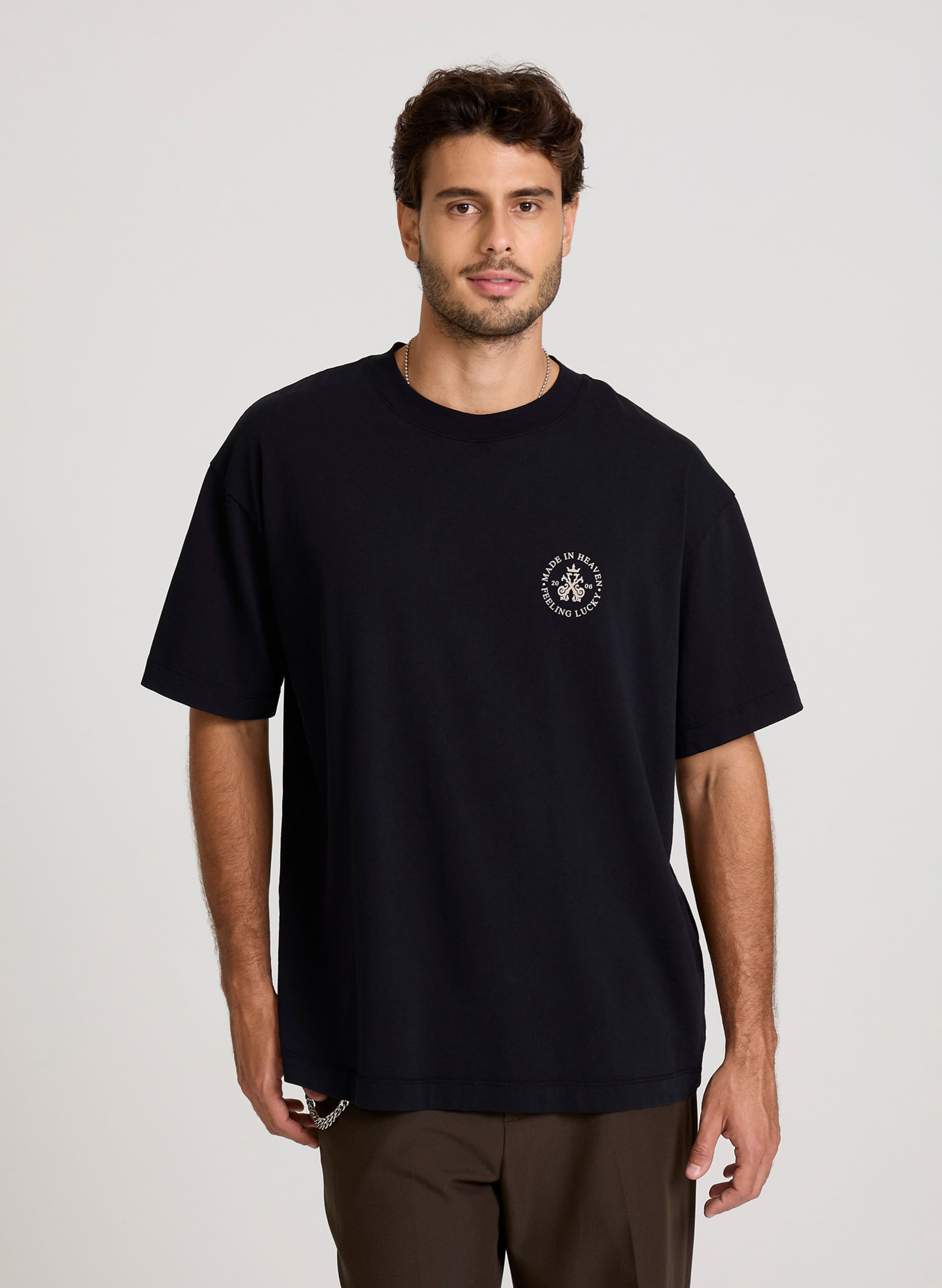 Camiseta Oversized Rich Boys John John Masculina
