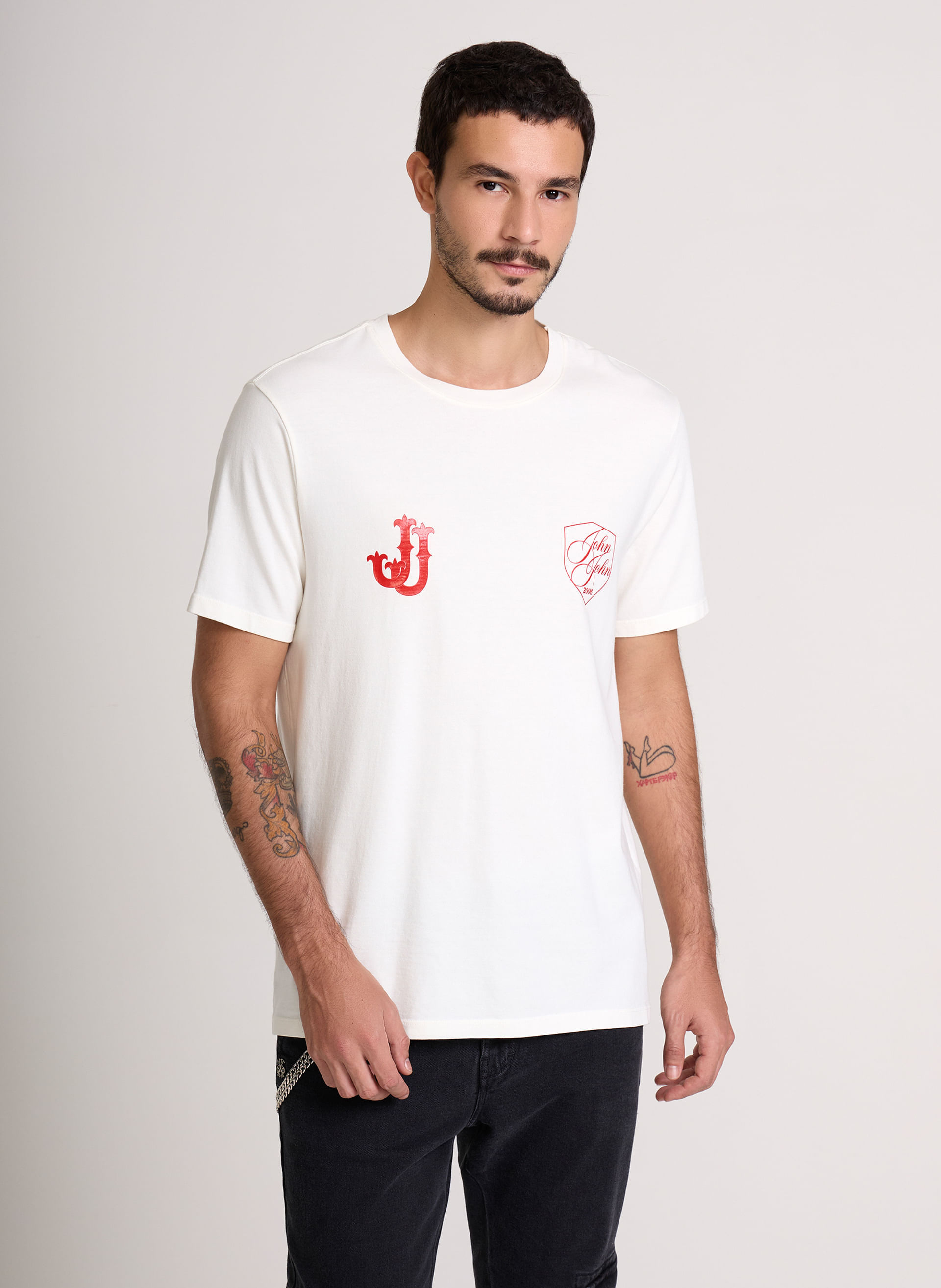 Camiseta Regular 2 Sides Off John John Masculina