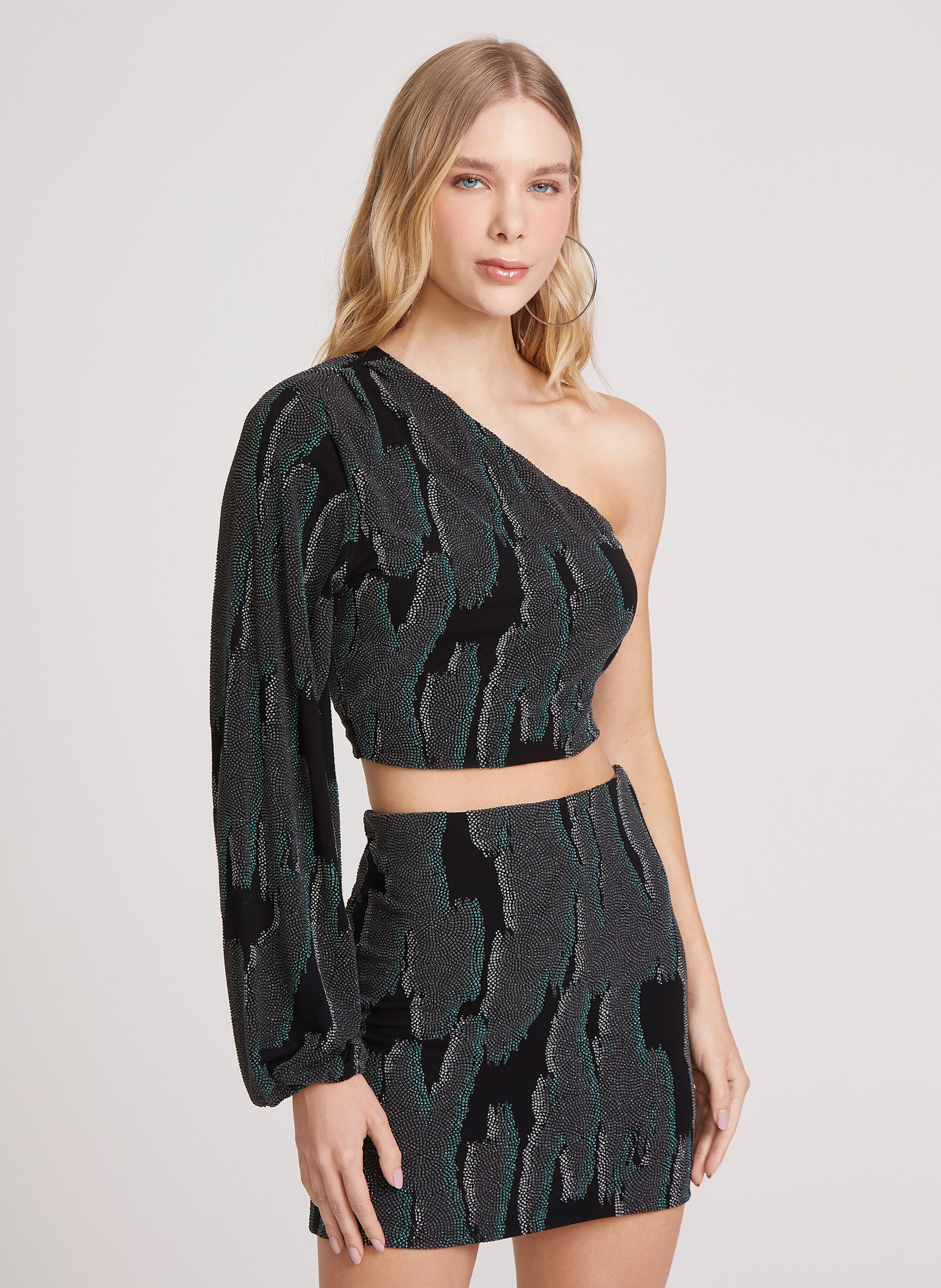 Blusa Cropped Karina John John Feminina