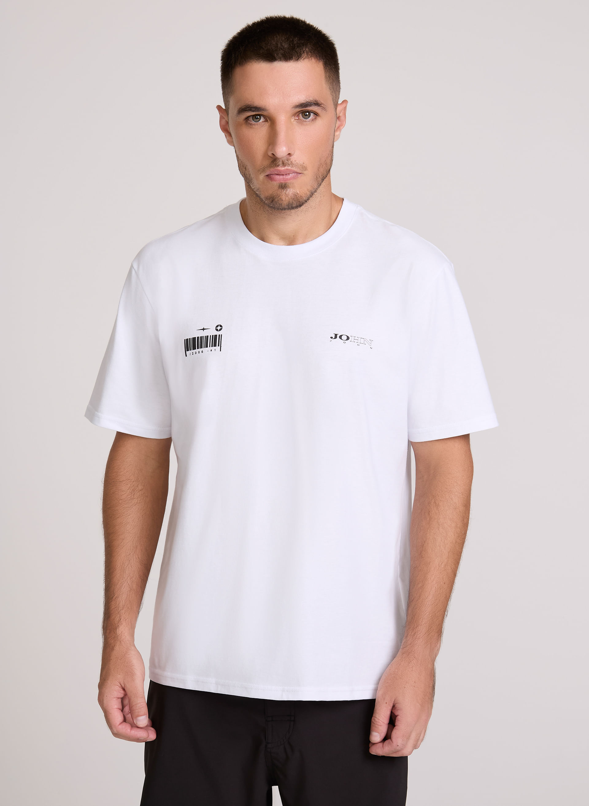 Camiseta Relaxed Fit Chrome Spheres John John Masculina