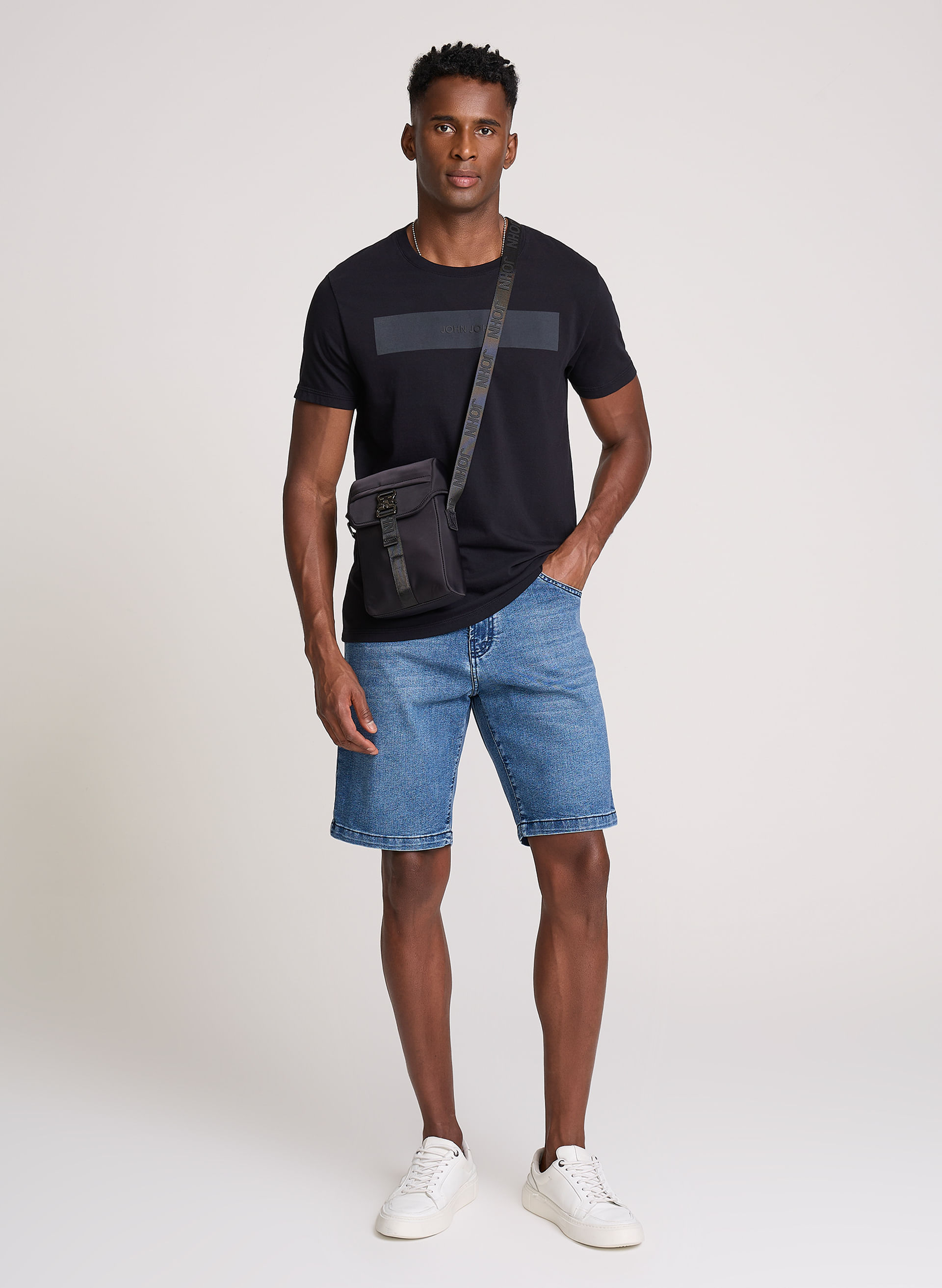 Bermuda Jeans Regular Fit Marrocos John John Masculina