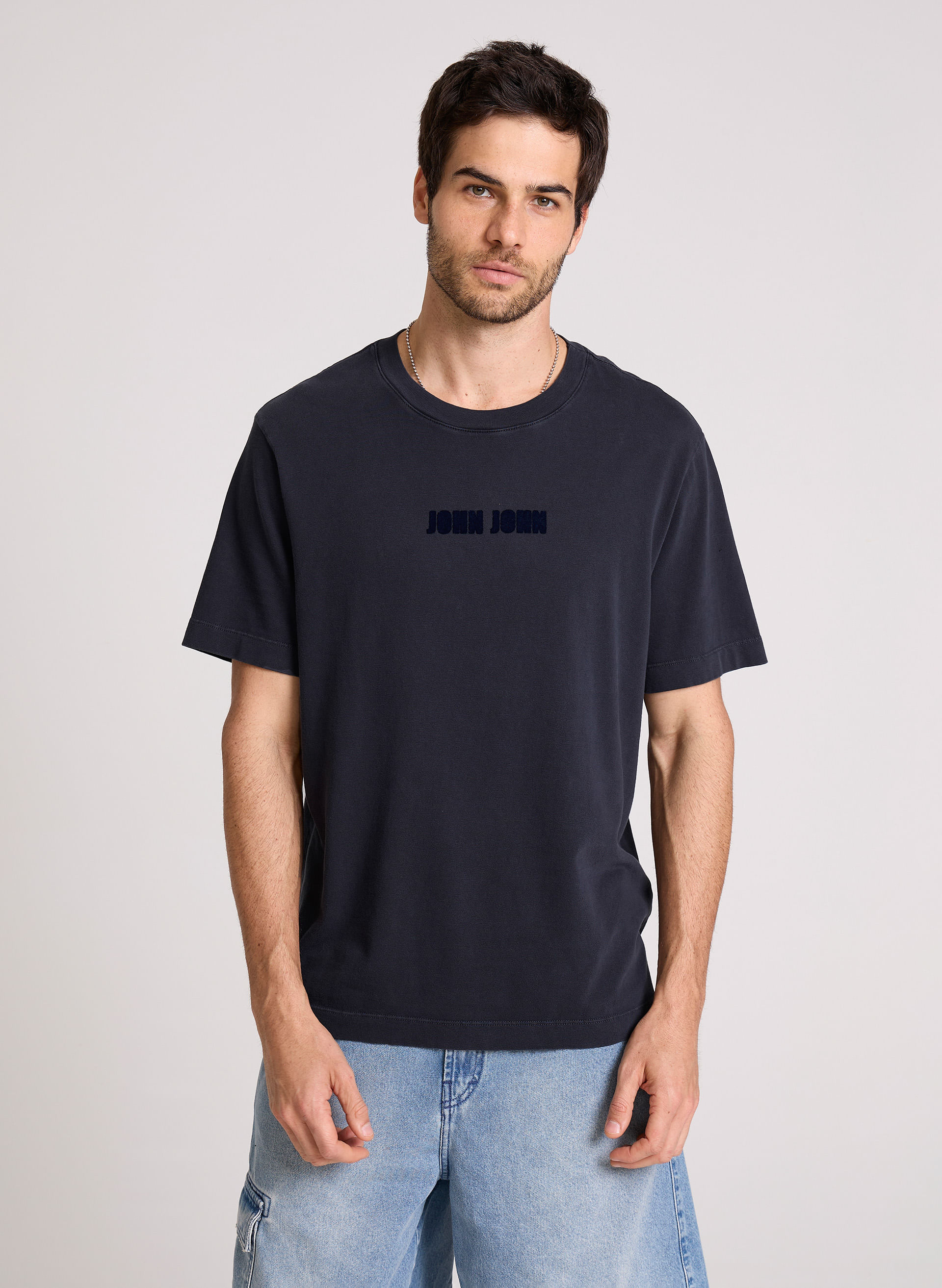 Camiseta Relaxed Fit Floco John John Masculina