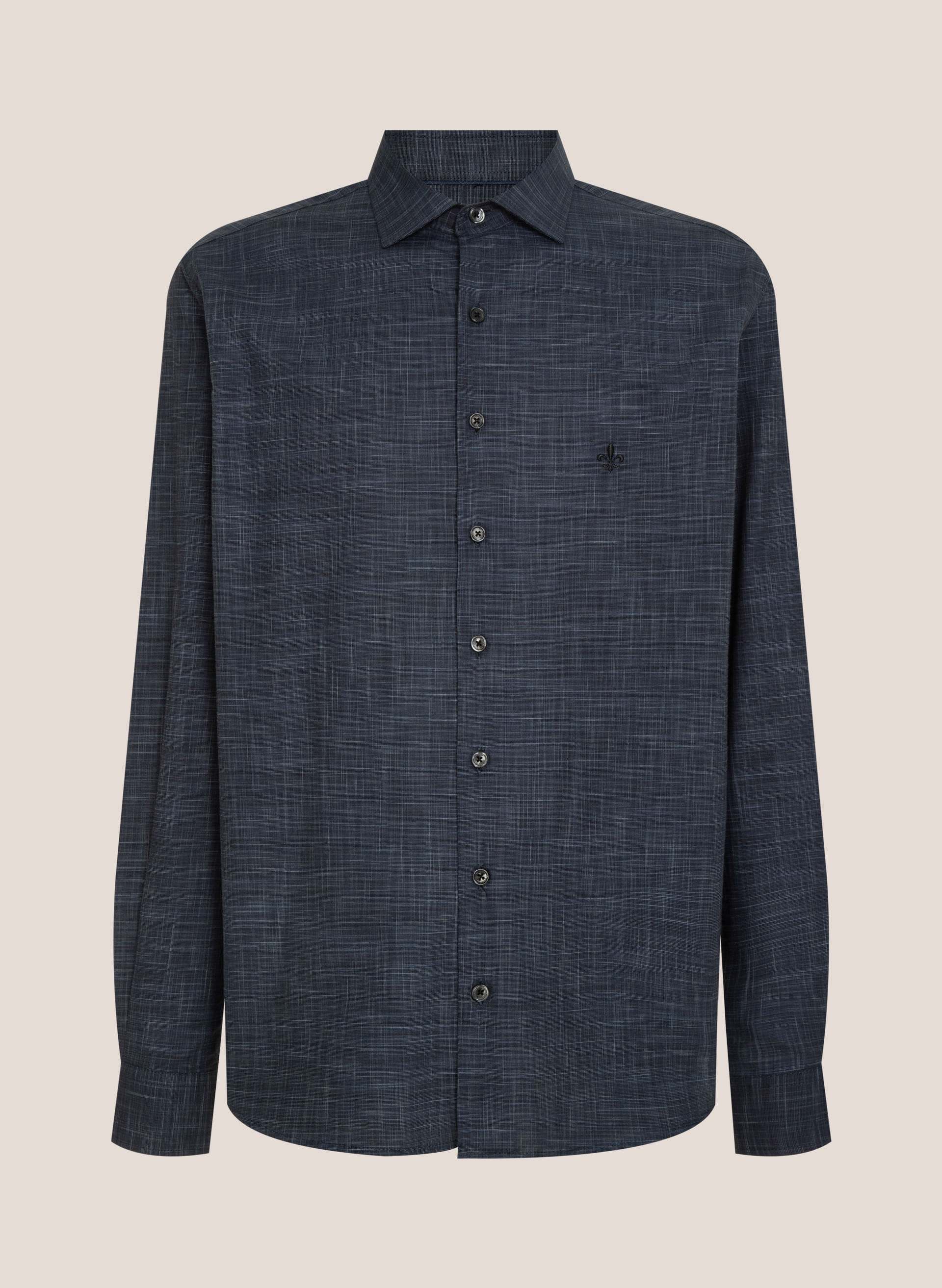 Camisa Slim Fit Flamê Texturizada Dudalina Masculina