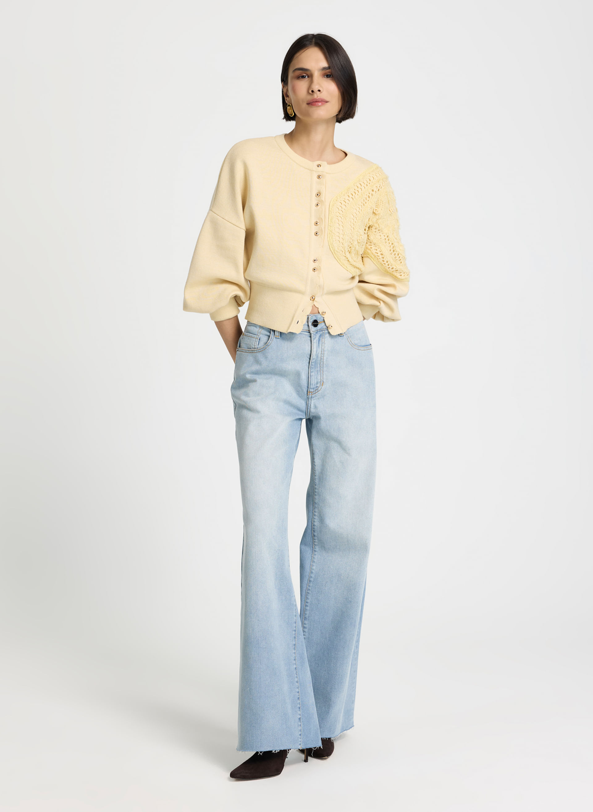 Calça Le Lis Jezabel Straight Jeans Feminina