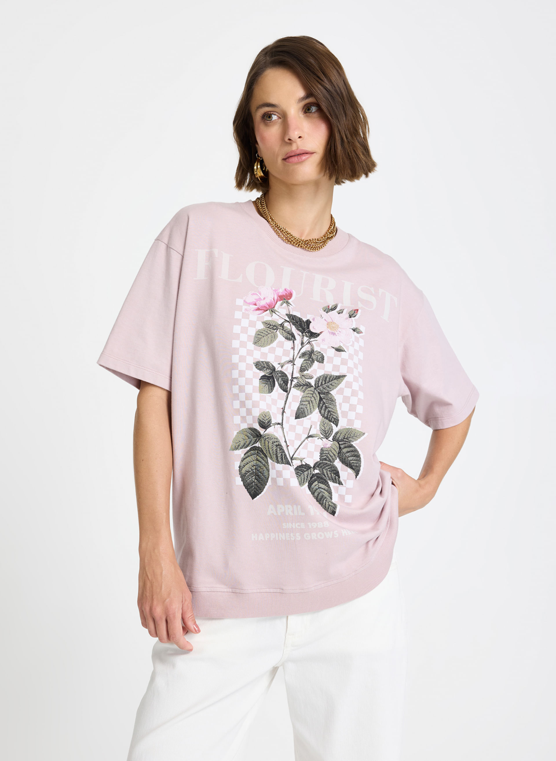 Blusa Le Lis Rose Flourist Feminina