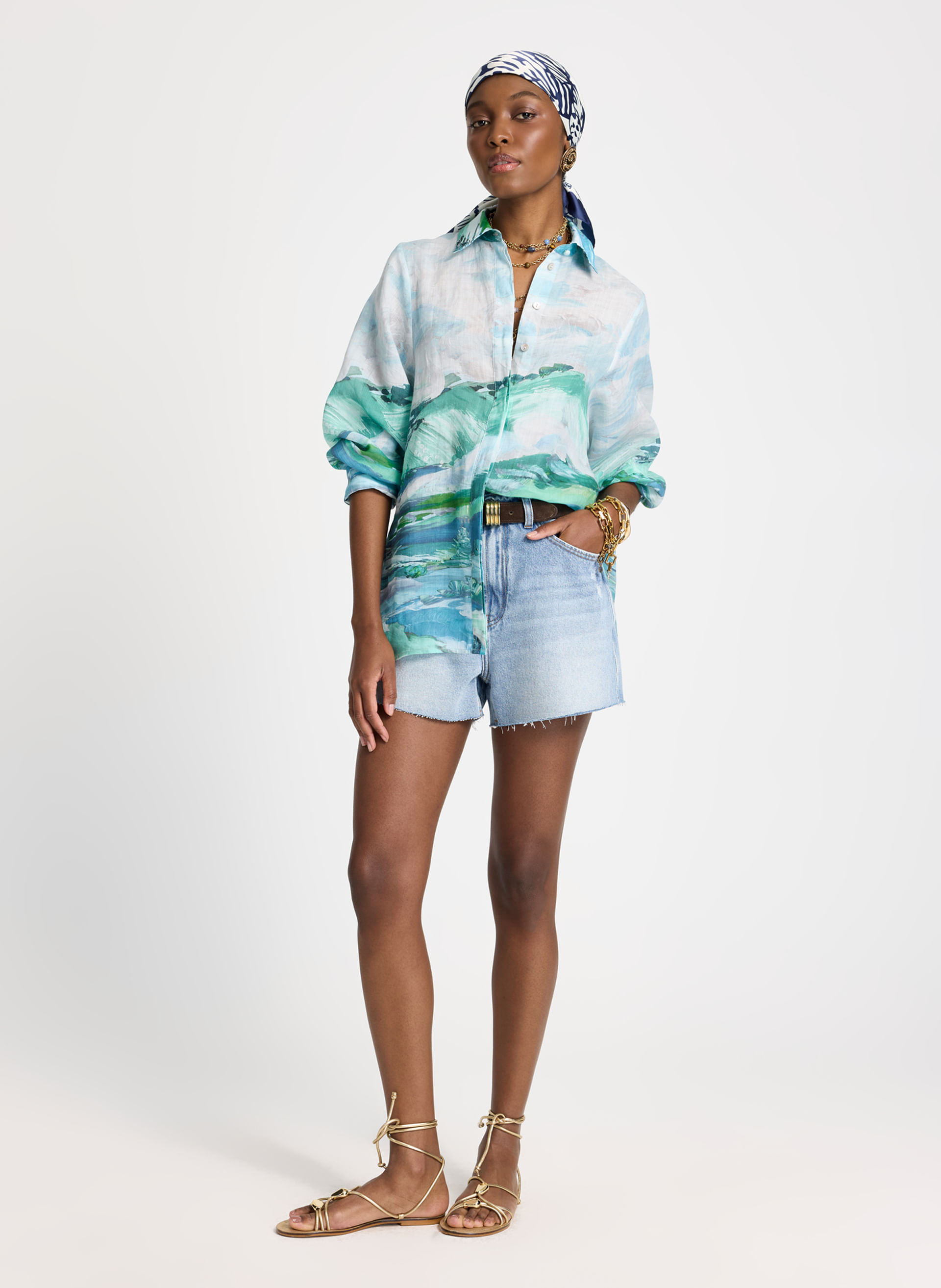 Shorts Le Lis Cibele Jeans Feminino